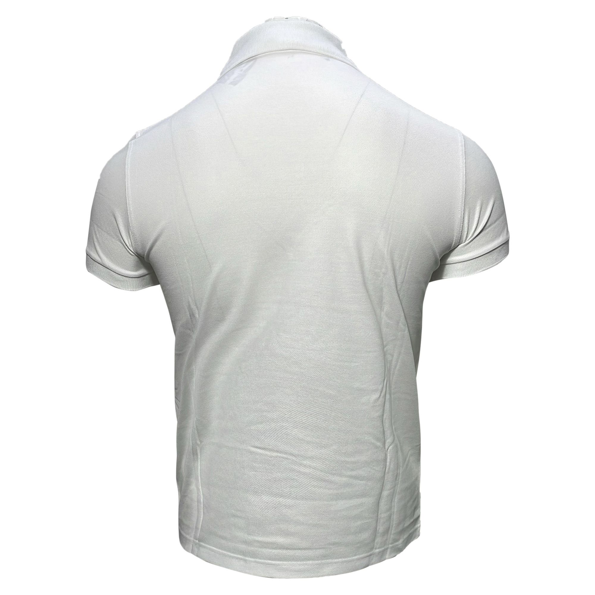 Saint Laurent Paris Saint Laurent Embroidered-Logo Polo Shirt in White Cotton Size US XS / EU 42 / 0 - 4 Thumbnail