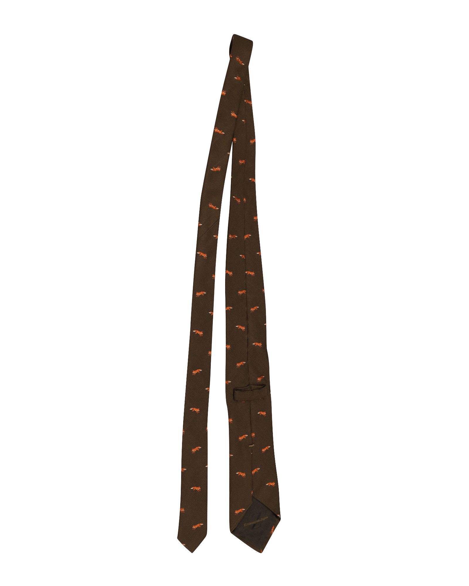 Ermenegildo Zegna Ermenegildo Zegna Fox Tie in Brown Silk Size ONE SIZE - 2 Thumbnail