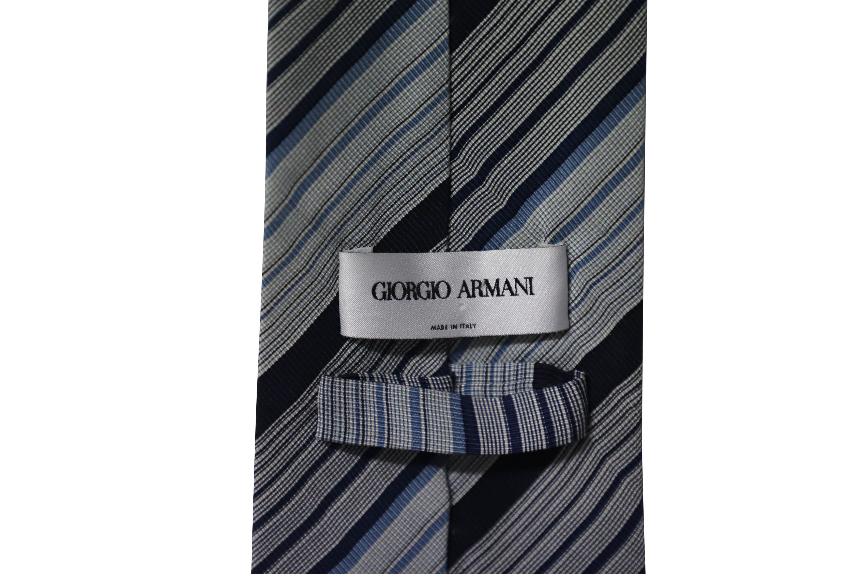 Giorgio Armani Giorgio Armani Striped Necktie in Multicolor Silk Size ONE SIZE - 5 Thumbnail