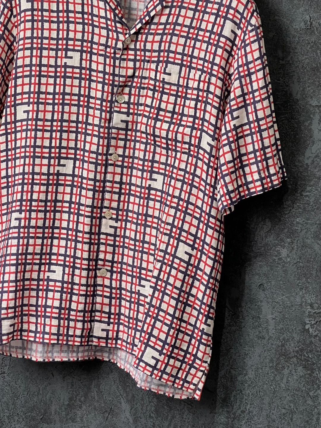 Gucci Gucci Linen Plaid Multi Shirt m Men Size US M / EU 48-50 / 2 - 7 Thumbnail