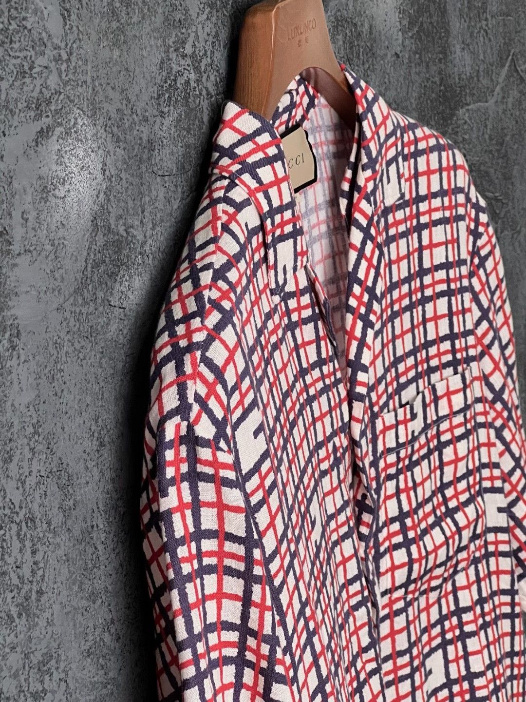 Gucci Gucci Linen Plaid Multi Shirt m Men Size US M / EU 48-50 / 2 - 5 Thumbnail