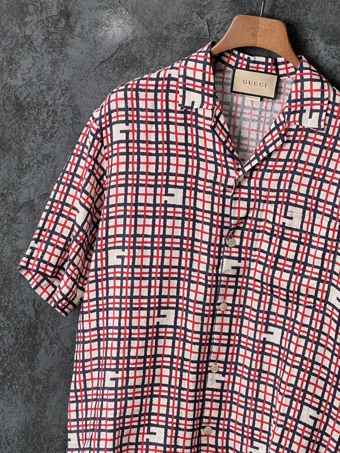 Gucci Gucci Linen Plaid Multi Shirt m Men Size US M / EU 48-50 / 2 - 4 Thumbnail