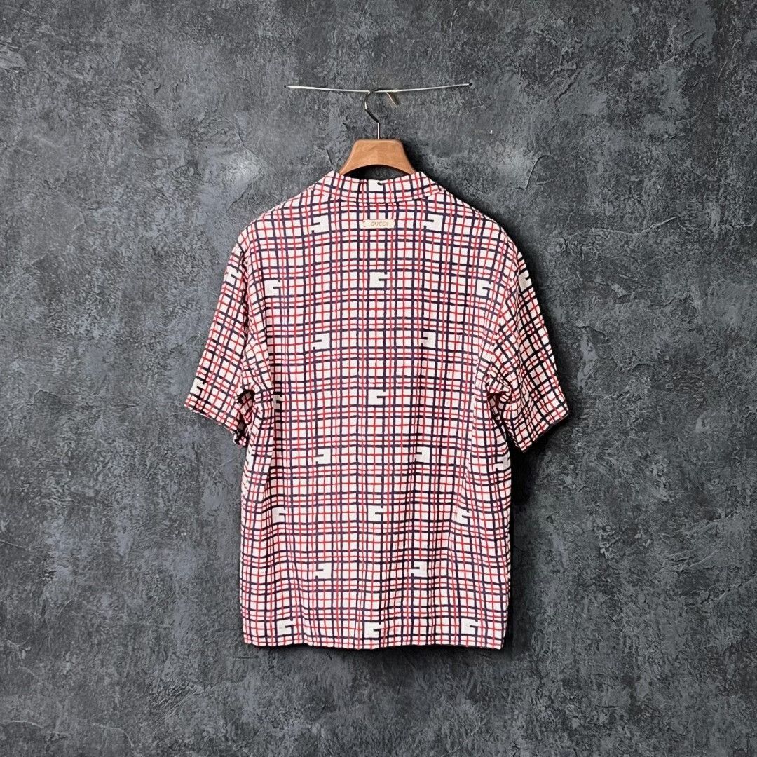 Gucci Gucci Linen Plaid Multi Shirt m Men Size US M / EU 48-50 / 2 - 2 Thumbnail