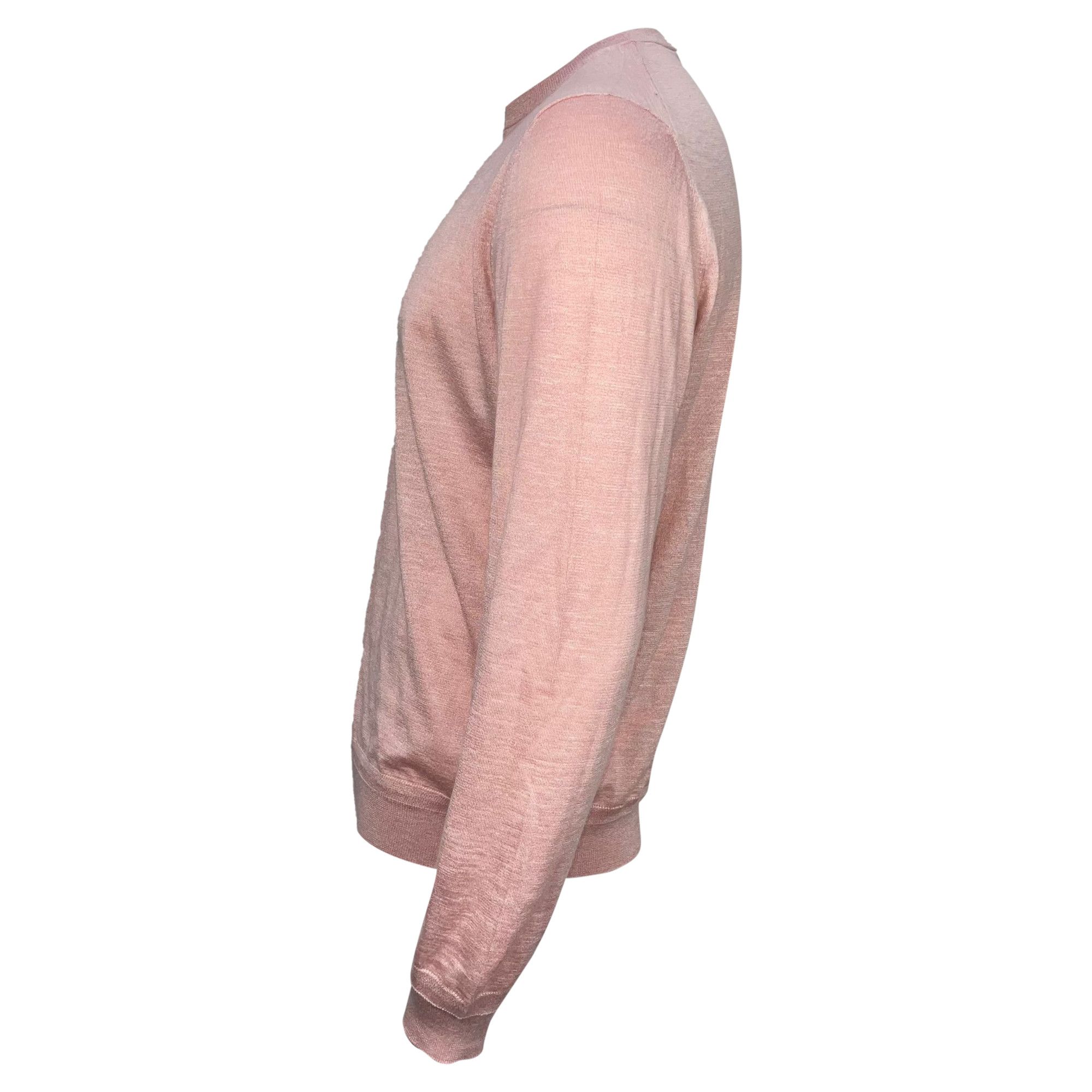 Ermenegildo Zegna Ermenegildo Zegna Sweater in Pink Cashmere Size US XXL / EU 58 / 5 - 5 Thumbnail