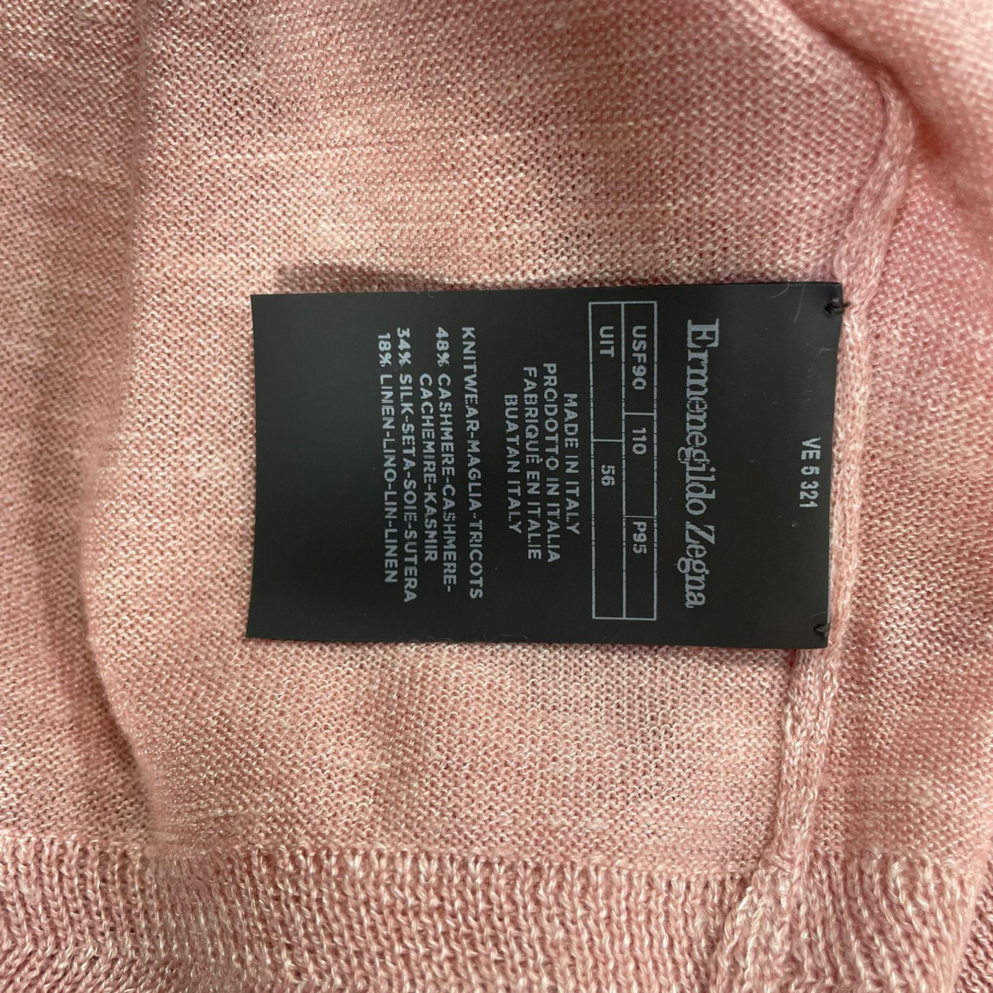 Ermenegildo Zegna Ermenegildo Zegna Sweater in Pink Cashmere Size US XXL / EU 58 / 5 - 2 Thumbnail