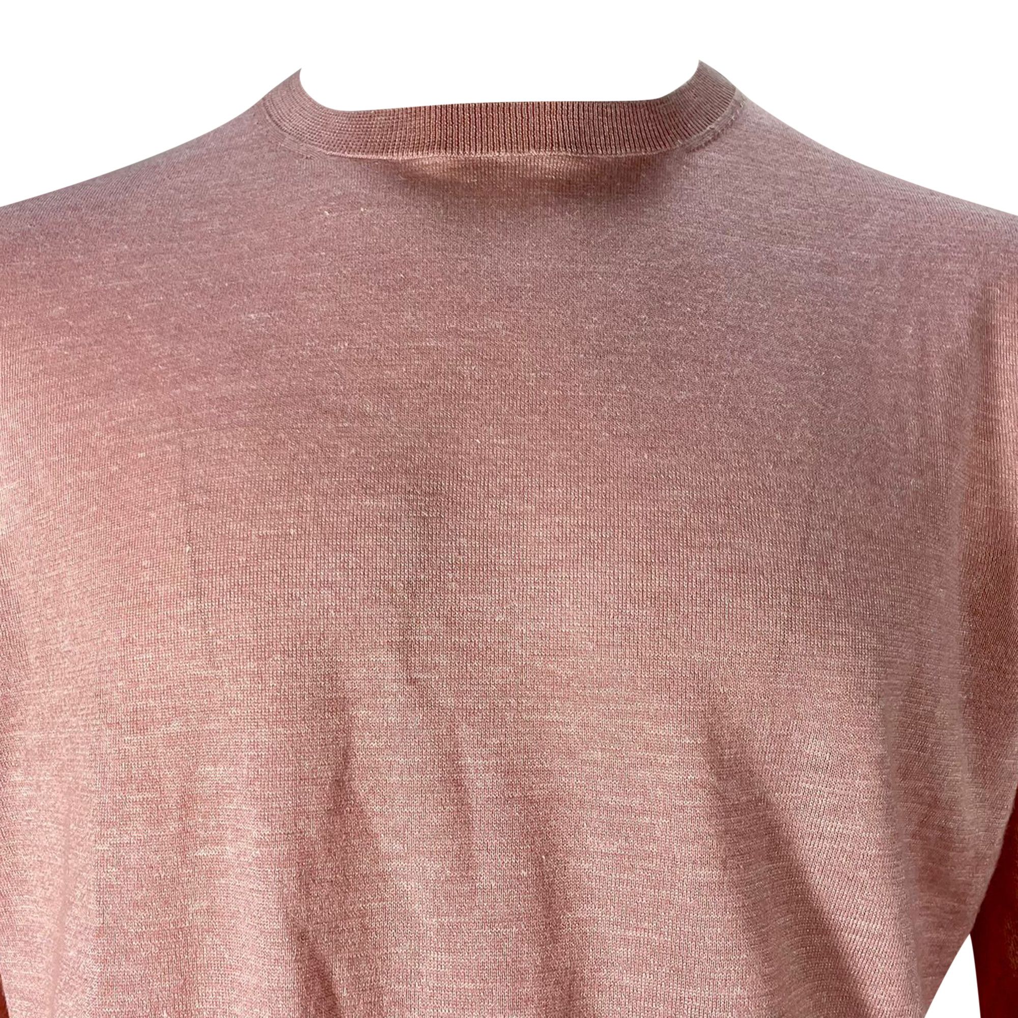 Ermenegildo Zegna Ermenegildo Zegna Sweater in Pink Cashmere Size US XXL / EU 58 / 5 - 6 Thumbnail