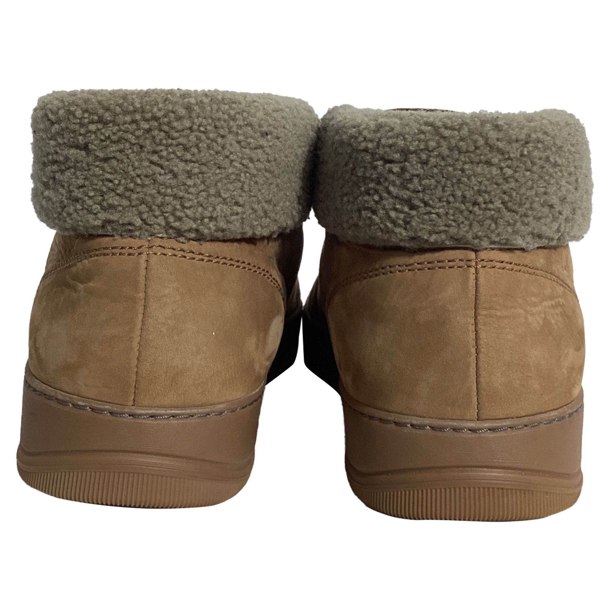 Lanvin Lanvin Nubuck Shear-Lined High-Top Sneakers in Brown Suede Size US 5.5 / EU 38 - 3 Thumbnail