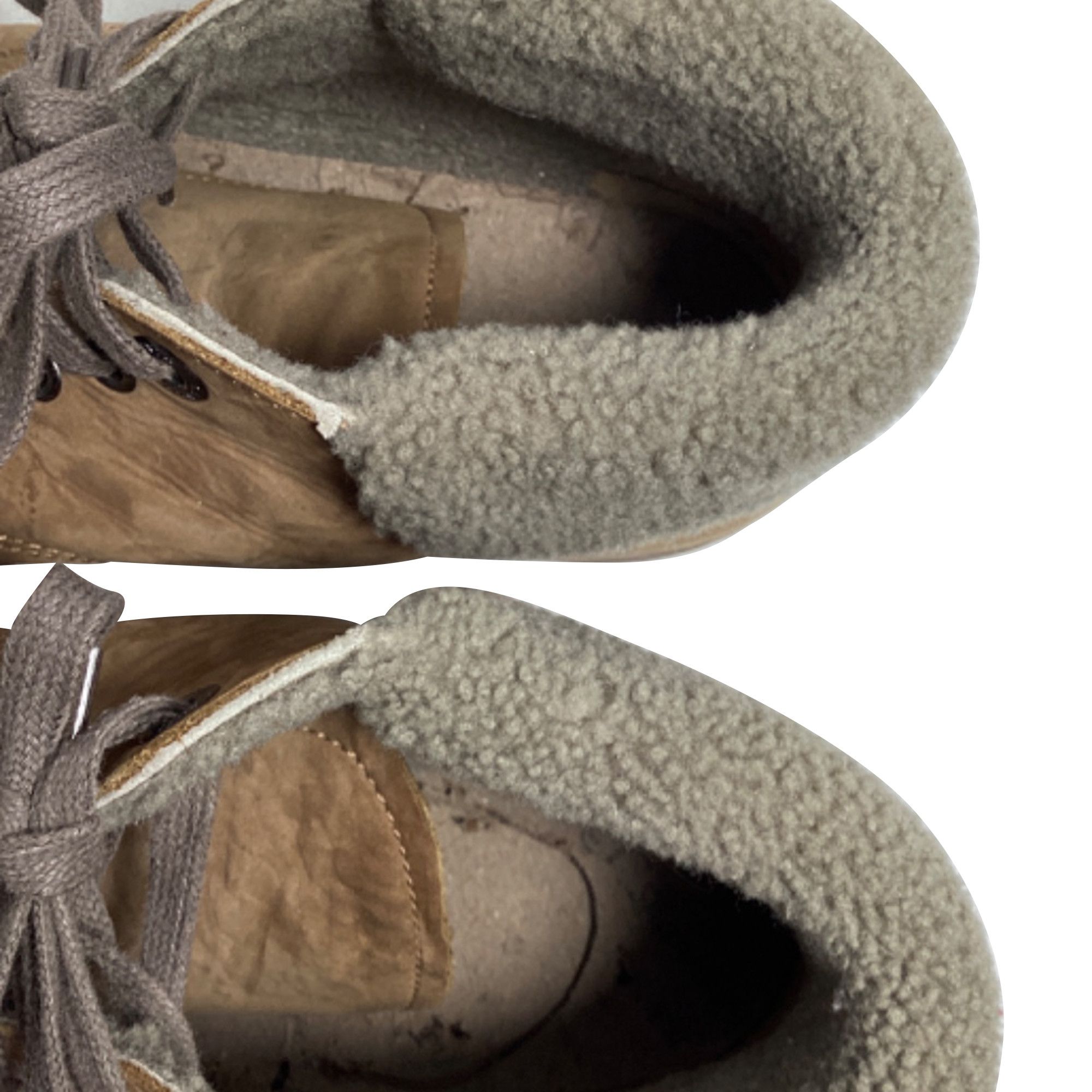 Lanvin Lanvin Nubuck Shear-Lined High-Top Sneakers in Brown Suede Size US 5.5 / EU 38 - 7 Thumbnail