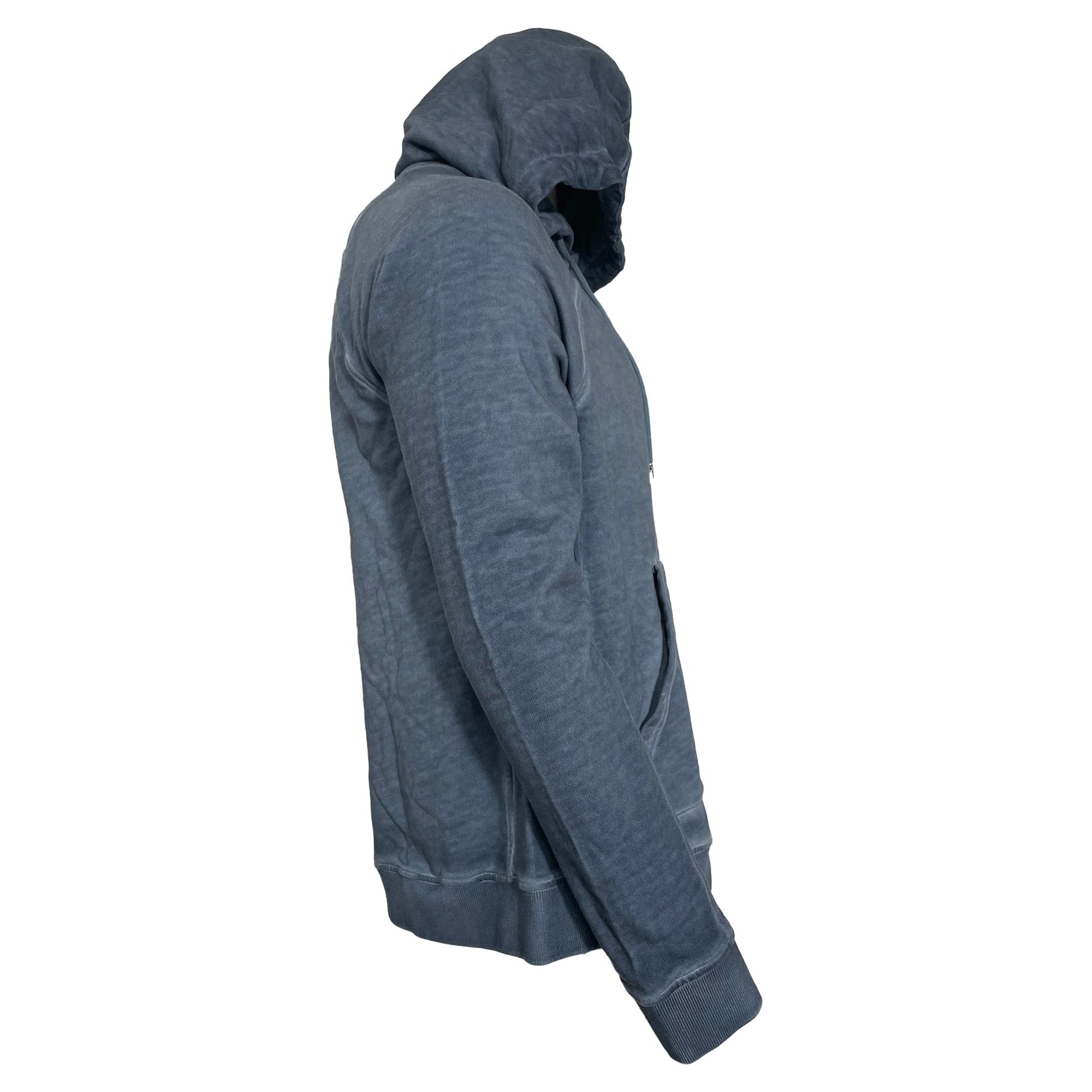 Mr P. Mr. P Cold-Dyed Hoodie in Blue Cotton Size US XXL / EU 58 / 5 - 3 Thumbnail