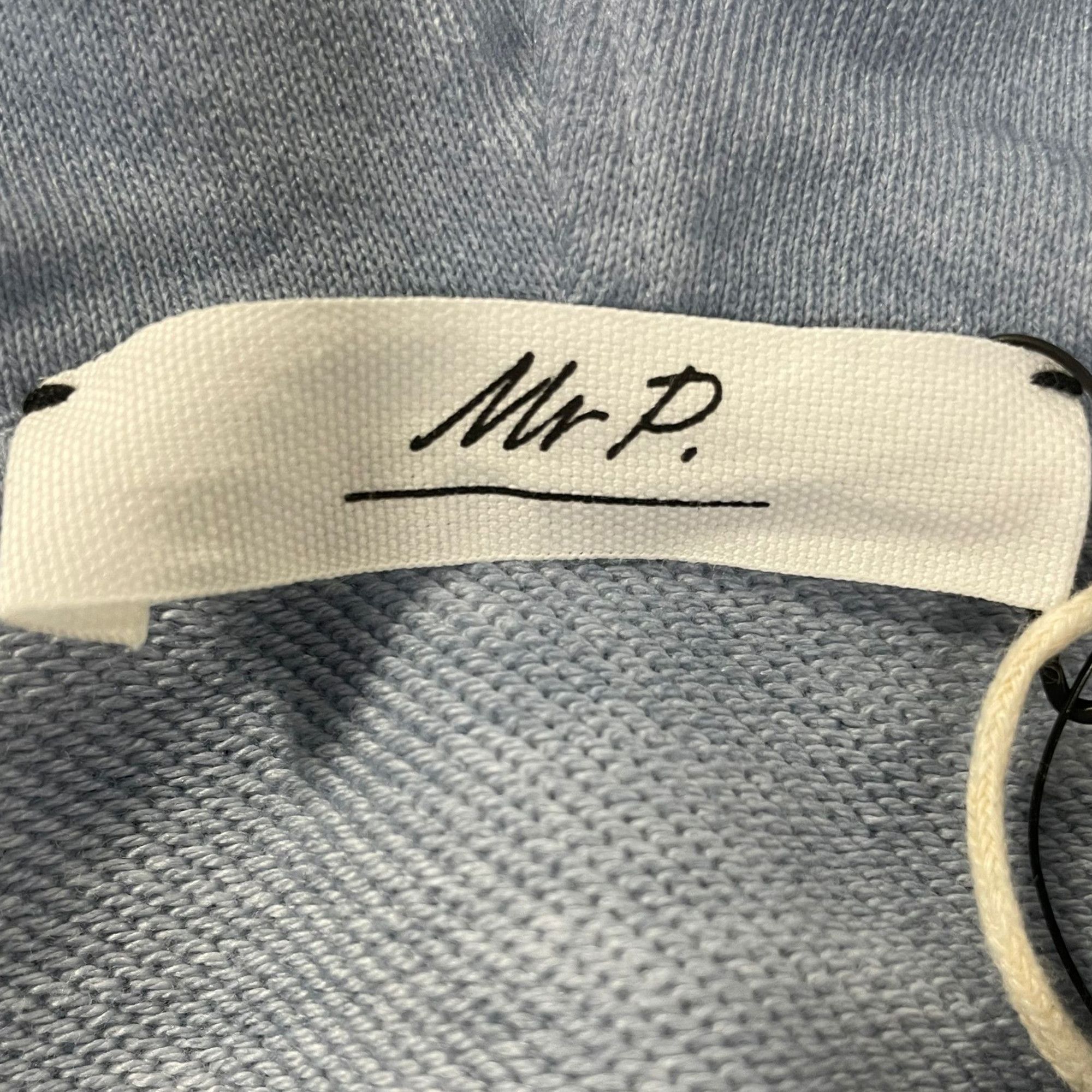 Mr P. Mr. P Cold-Dyed Hoodie in Blue Cotton Size US XXL / EU 58 / 5 - 5 Thumbnail