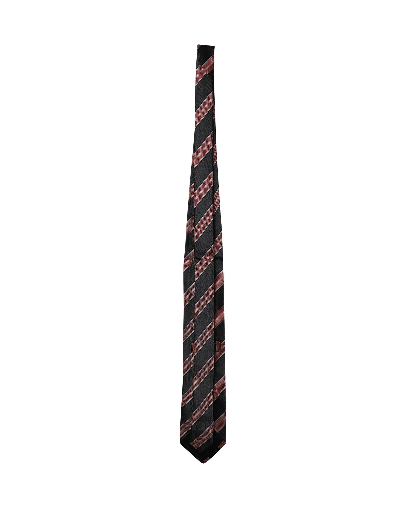 Ermenegildo Zegna Ermenegildo Zegna Striped Tie in Grey and Pink Silk Size ONE SIZE - 2 Thumbnail