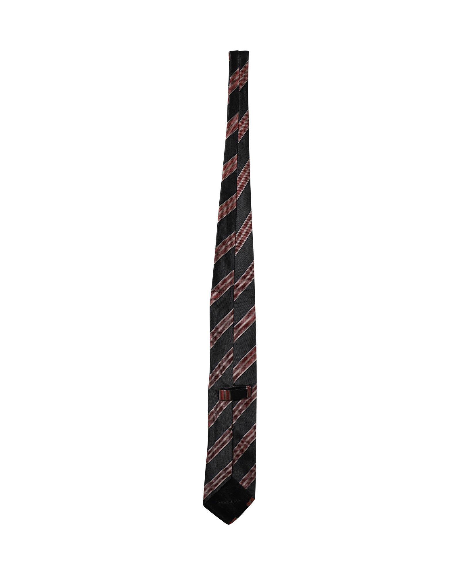 Ermenegildo Zegna Ermenegildo Zegna Striped Tie in Grey and Pink Silk Size ONE SIZE - 3 Thumbnail