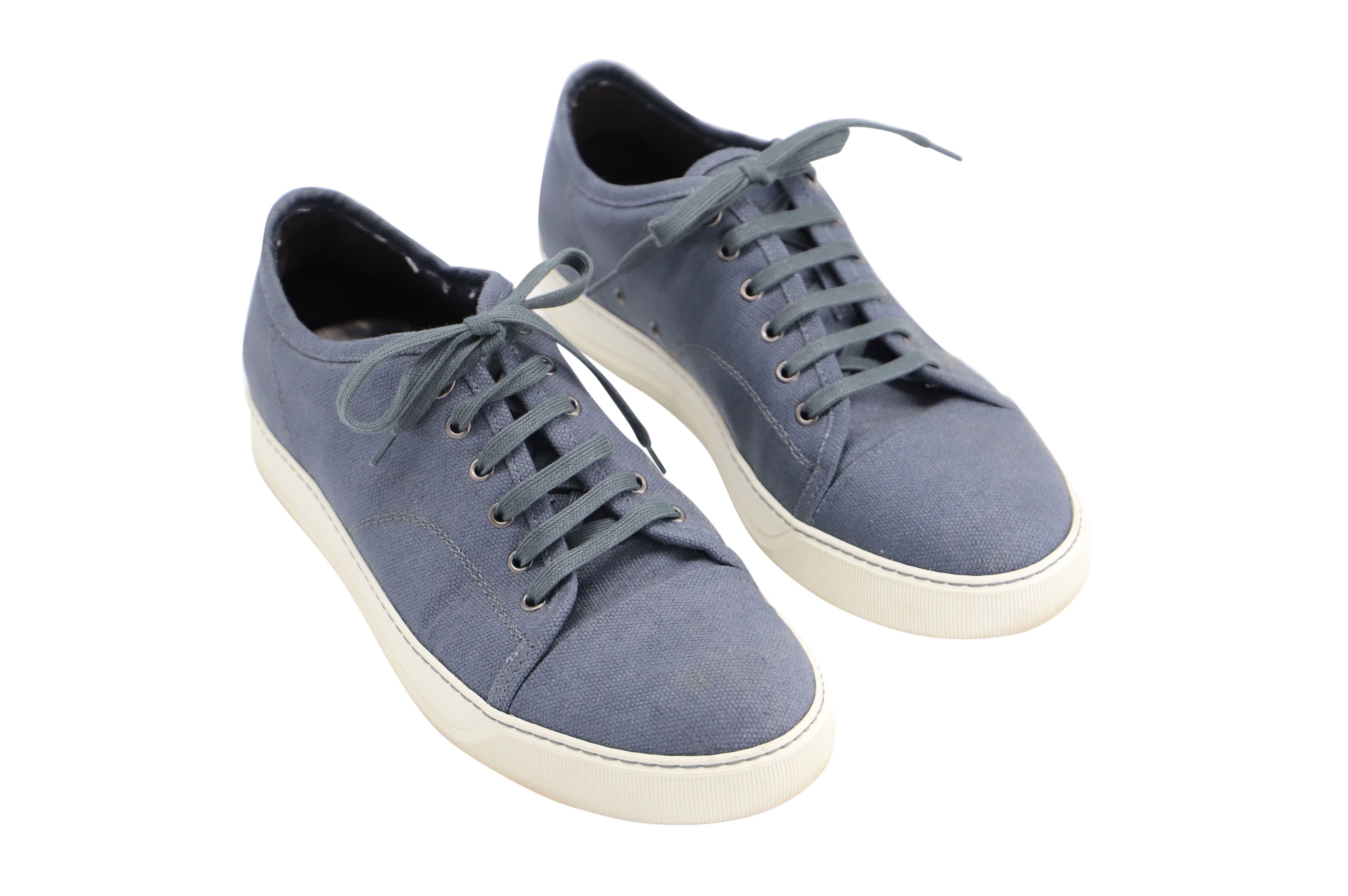 Lanvin Lanvin Woven Low Top Sneakers in Blue Linen Size US 8.5 / EU 41-42 - 3 Thumbnail
