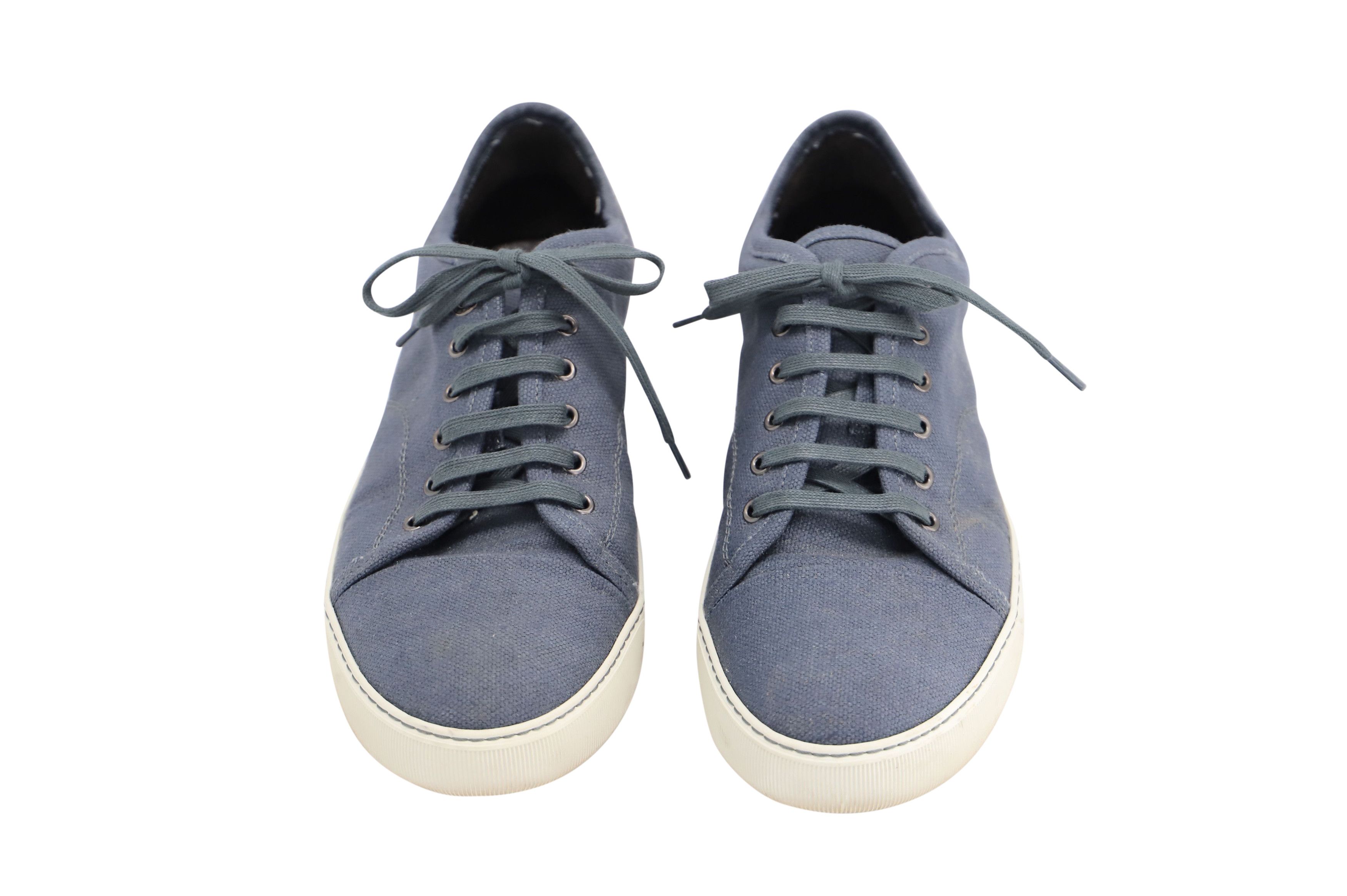 Lanvin Lanvin Woven Low Top Sneakers in Blue Linen Size US 8.5 / EU 41-42 - 2 Thumbnail