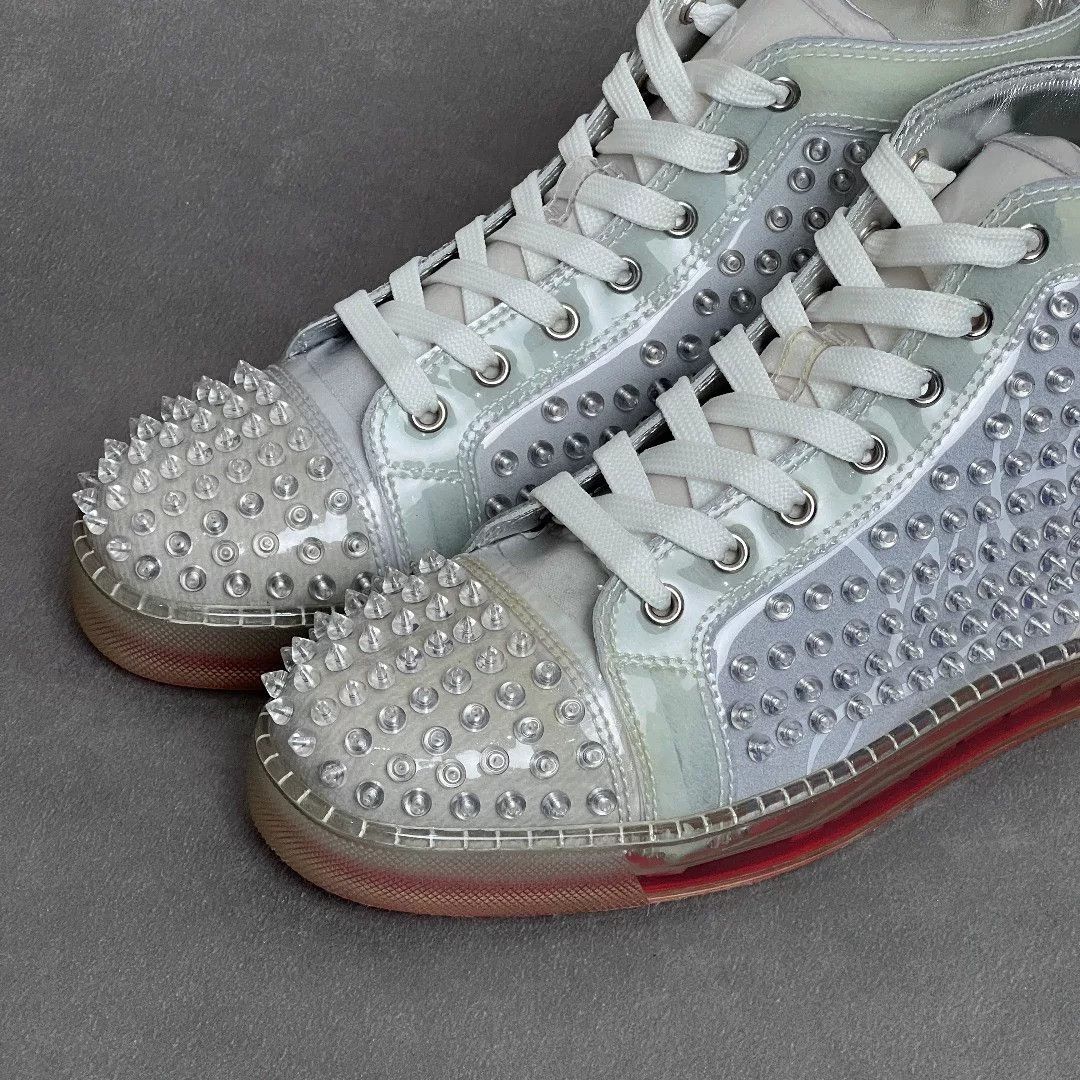 Christian Louboutin Christian Louboutin Silver Hitop Sneakers 9 Men Size US 9 / EU 42 - 3 Thumbnail