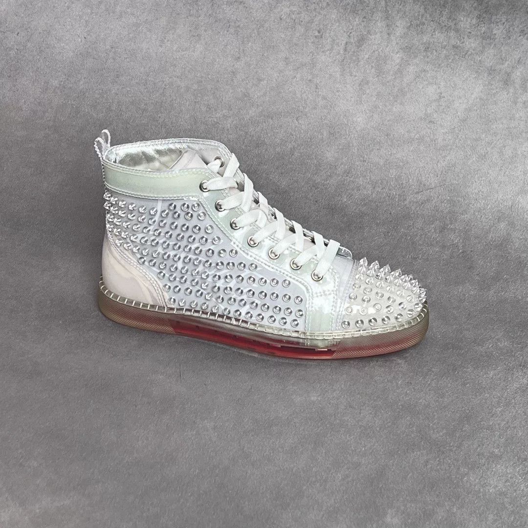 Christian Louboutin Christian Louboutin Silver Hitop Sneakers 9 Men Size US 9 / EU 42 - 4 Thumbnail