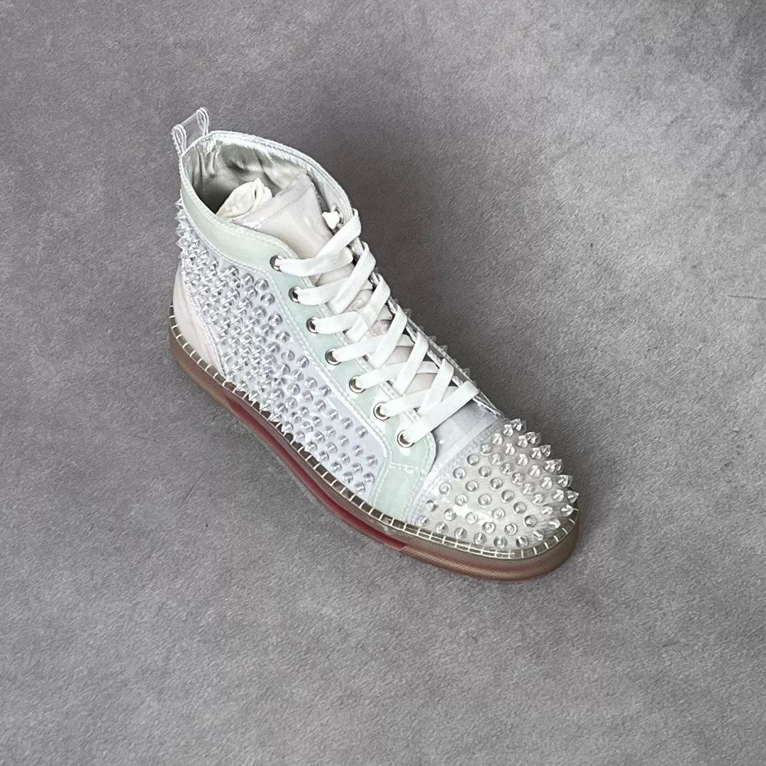 Christian Louboutin Christian Louboutin Silver Hitop Sneakers 9 Men Size US 9 / EU 42 - 5 Thumbnail