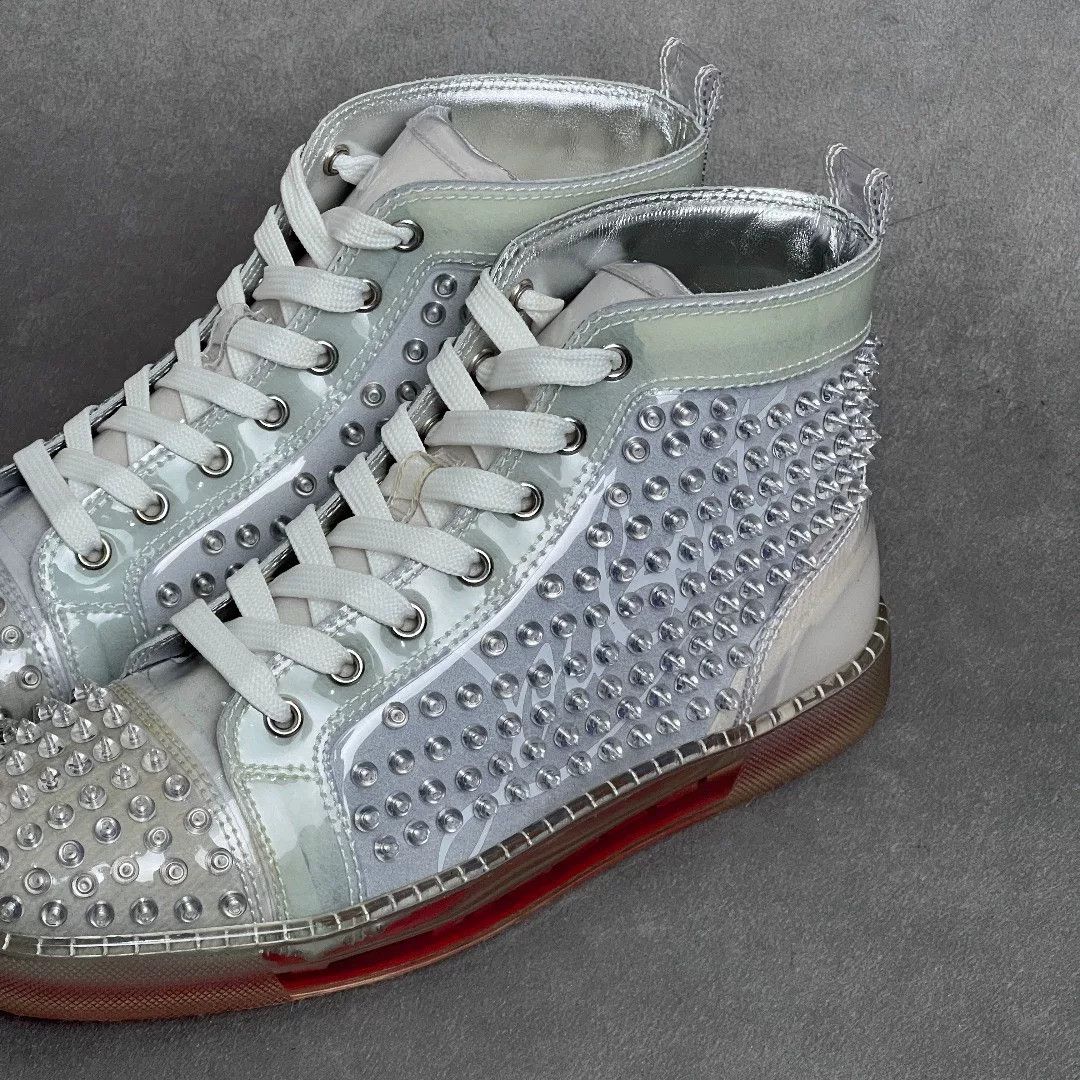 Christian Louboutin Christian Louboutin Silver Hitop Sneakers 9 Men Size US 9 / EU 42 - 2 Thumbnail