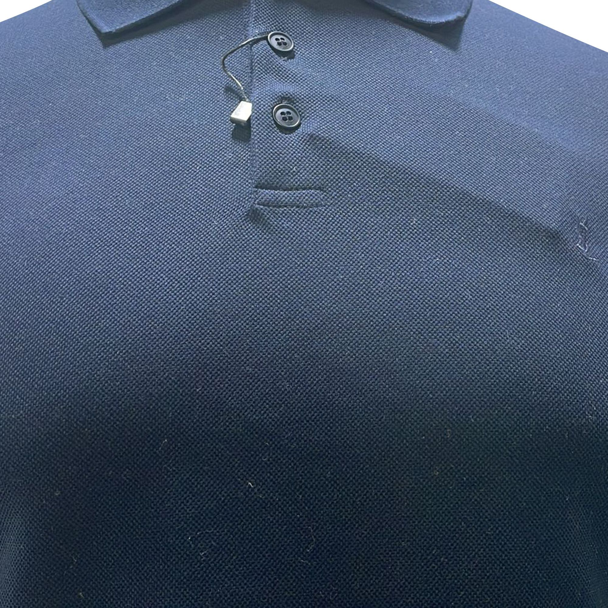 Saint Laurent Paris Saint Laurent Cassandre Embroidered-Logo Polo Shirt in Navy Size US XS / EU 42 / 0 - 2 Thumbnail