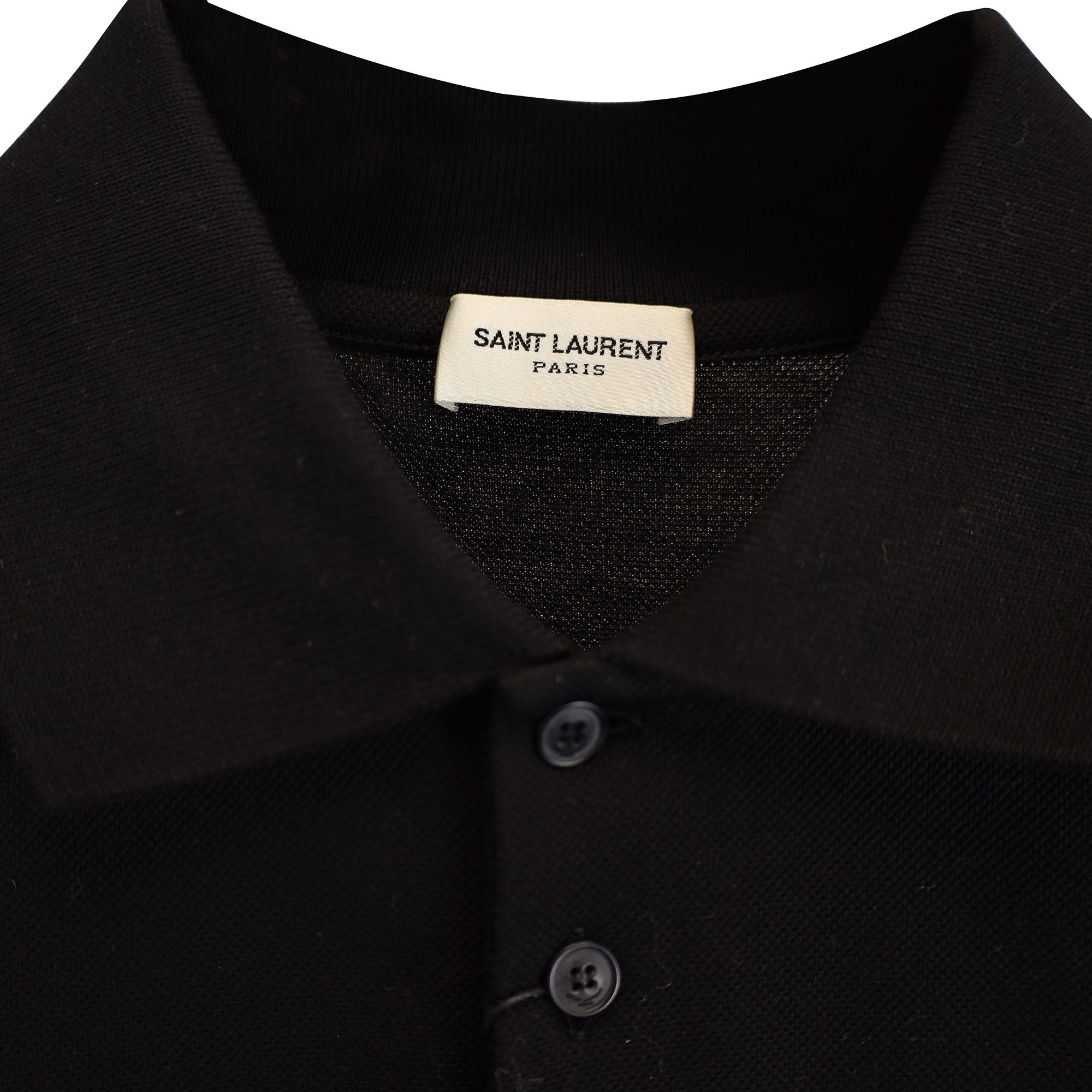 Saint Laurent Paris Saint Laurent Paris Cassandre Polo Shirt in Black Cotton Size US XS / EU 42 / 0 - 2 Thumbnail