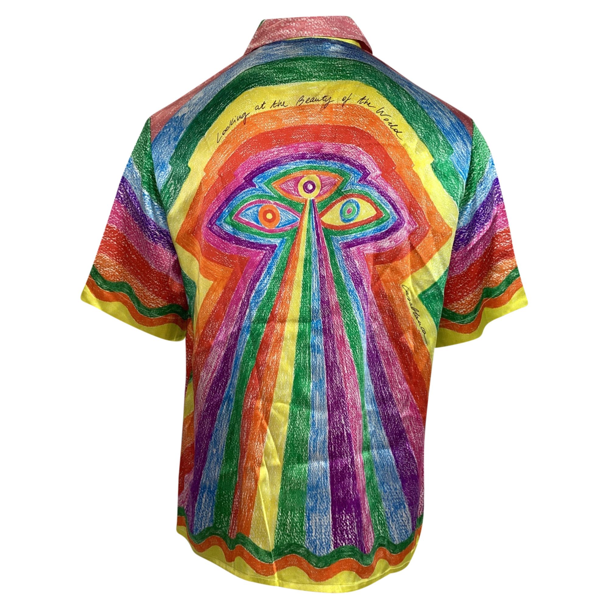 Casablanca Casablanca Rainbow Print Short Sleeve Shirt in Multicolor S Size US XXL / EU 58 / 5 - 4 Thumbnail