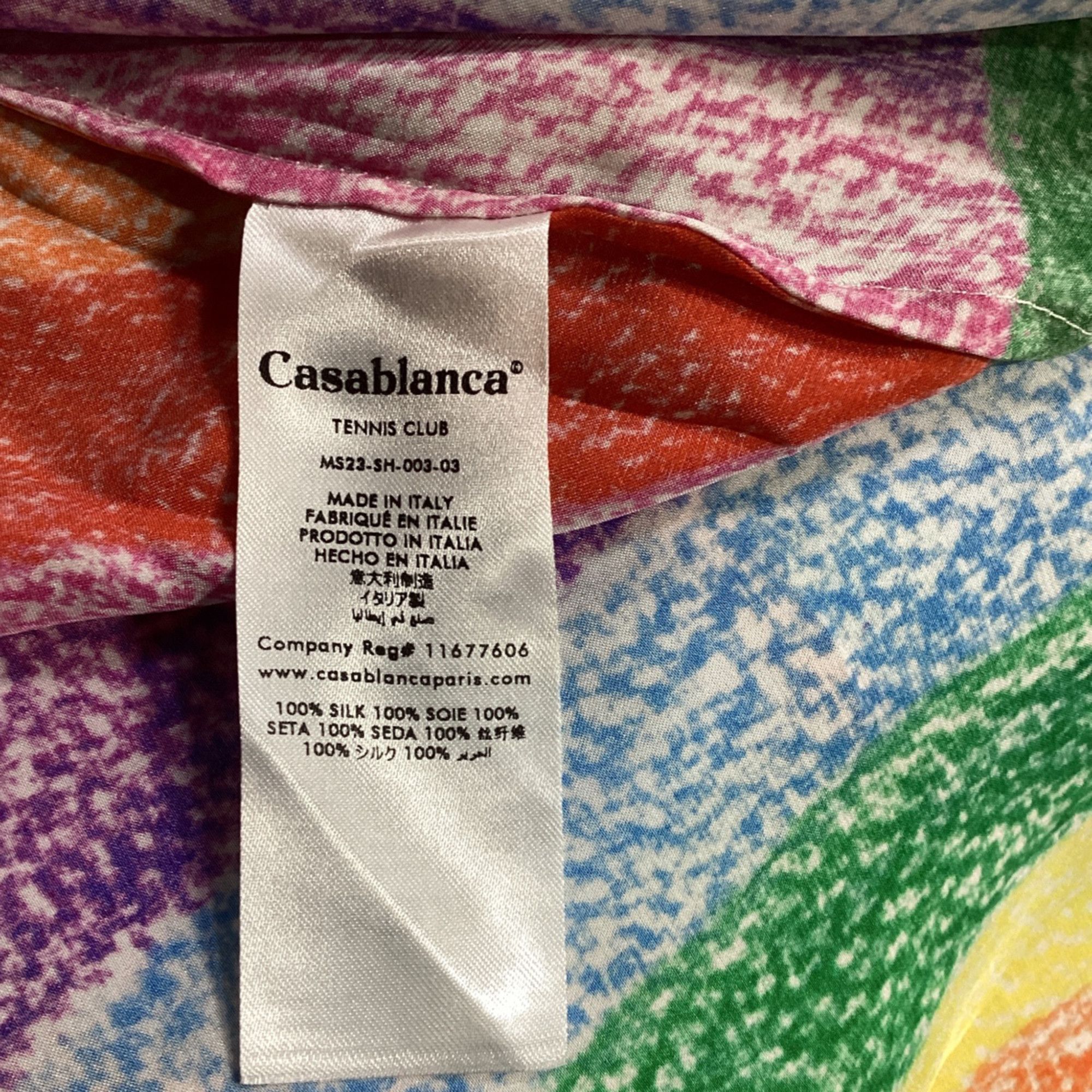 Casablanca Casablanca Rainbow Print Short Sleeve Shirt in Multicolor S Size US XXL / EU 58 / 5 - 6 Thumbnail