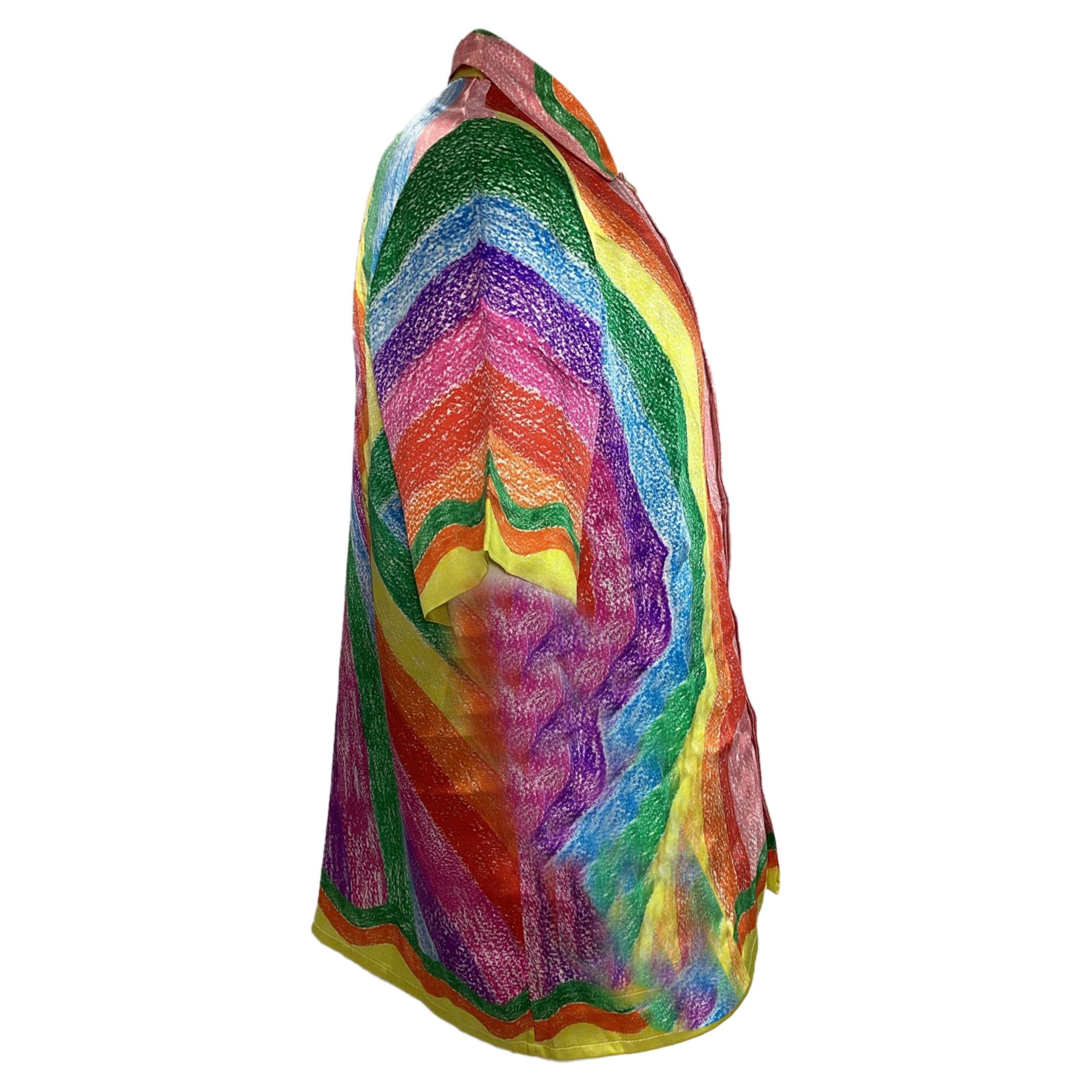 Casablanca Casablanca Rainbow Print Short Sleeve Shirt in Multicolor S Size US XXL / EU 58 / 5 - 3 Thumbnail