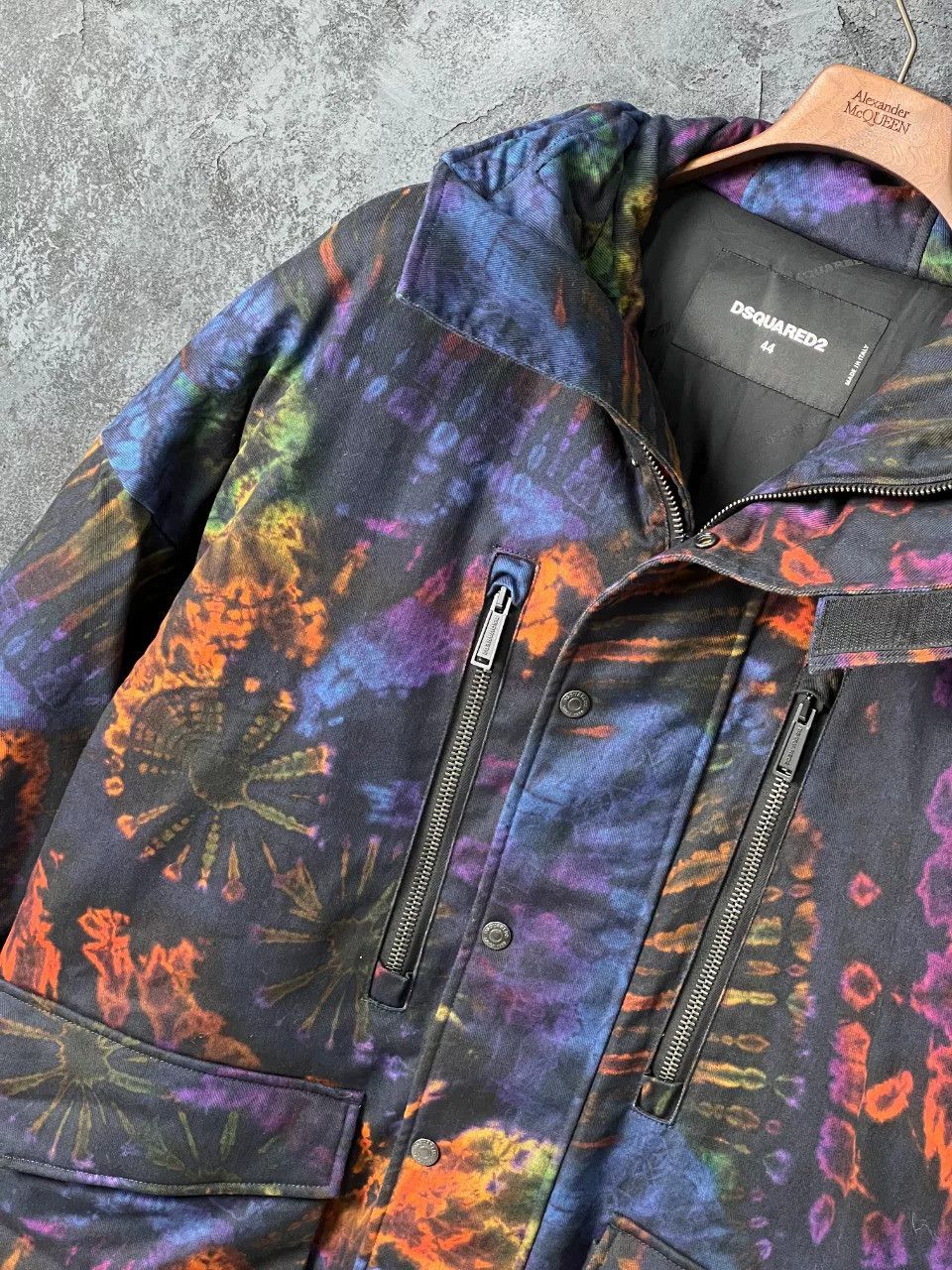 Dsquared2 Dsquared2 Tie-Dye Printed Multi Heavy Coat m Men Size US M / EU 48-50 / 2 - 4 Thumbnail