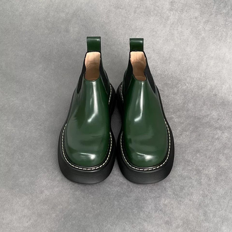 Bottega Veneta Bottega Veneta Leather Green Hitop Sneakers 9 Men Size US 9 / EU 42 - 7 Thumbnail