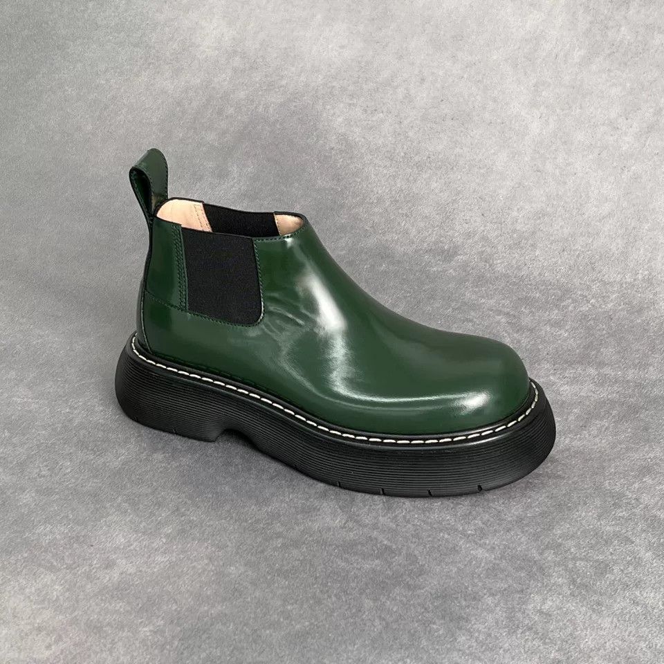 Bottega Veneta Bottega Veneta Leather Green Hitop Sneakers 9 Men Size US 9 / EU 42 - 4 Thumbnail