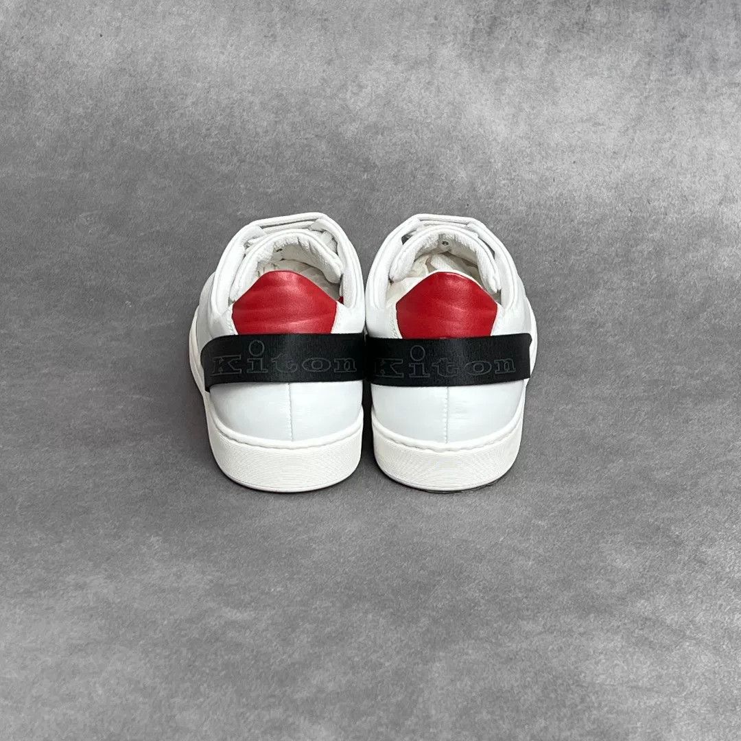 Kiton Kiton Leather White Lowtop Sneakers 7 Men Size US 7 / EU 40 - 8 Thumbnail