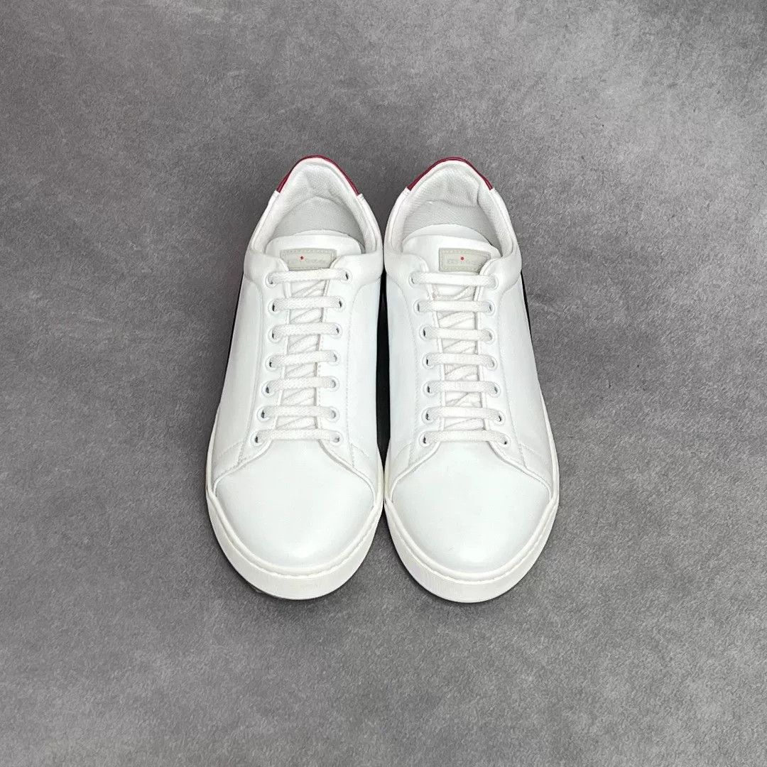 Kiton Kiton Leather White Lowtop Sneakers 7 Men Size US 7 / EU 40 - 7 Thumbnail