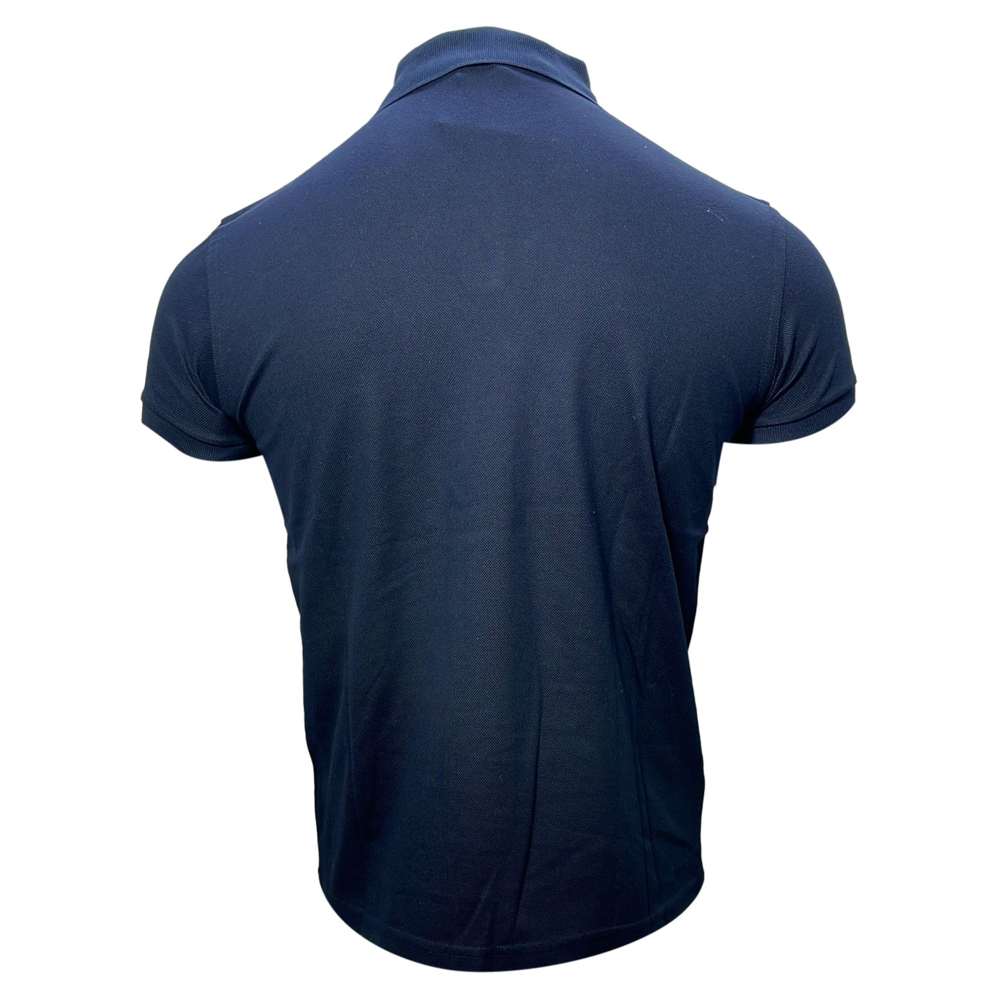 Saint Laurent Paris Saint Laurent Cassandre Embroidered-Logo Polo Shirt in Navy Size US XS / EU 42 / 0 - 4 Thumbnail