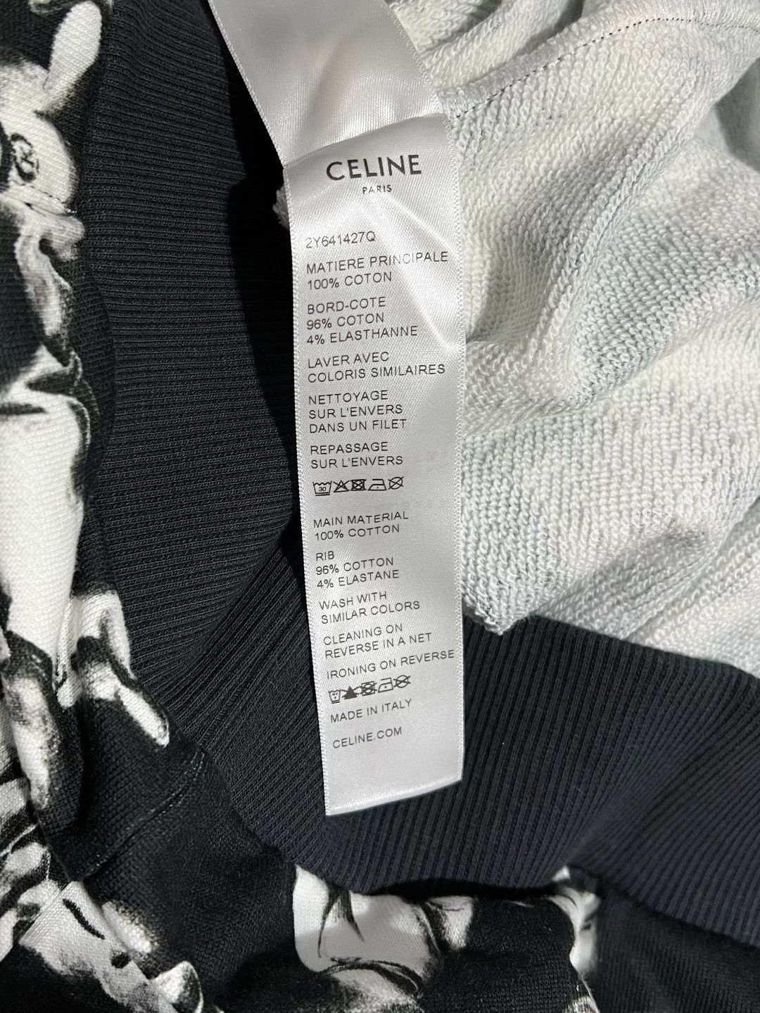 Celine Celine Cotton Printed Hoodie s Men Size US S / EU 44-46 / 1 - 7 Thumbnail