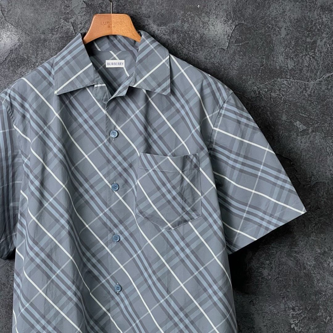 Burberry Burberry Cotton Plaid Gray Shirt m Men Size US M / EU 48-50 / 2 - 3 Thumbnail