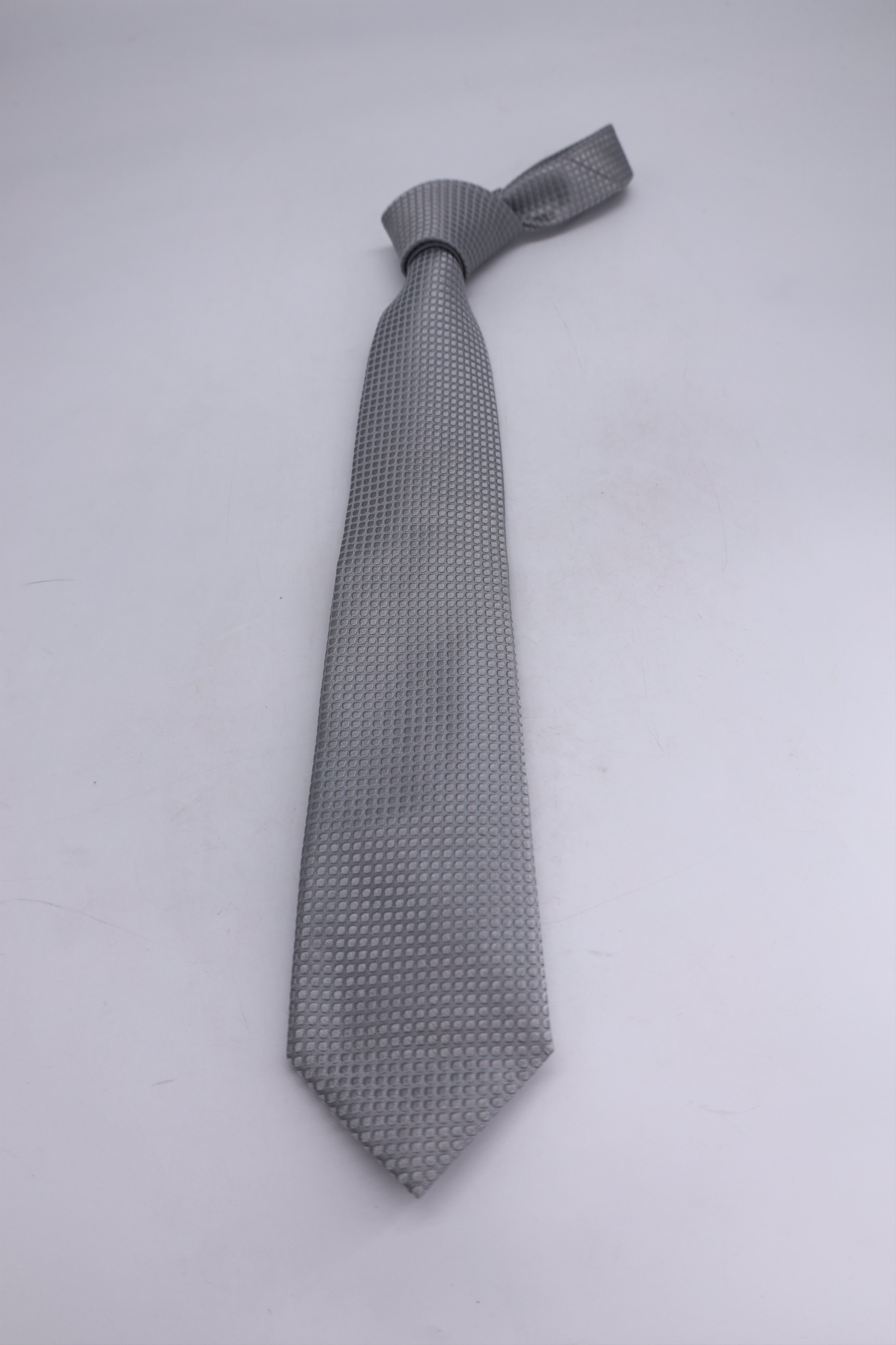 Tom Ford Tom Ford Micro Dotted Necktie in Grey Silk Cotton Size ONE SIZE - 2 Thumbnail