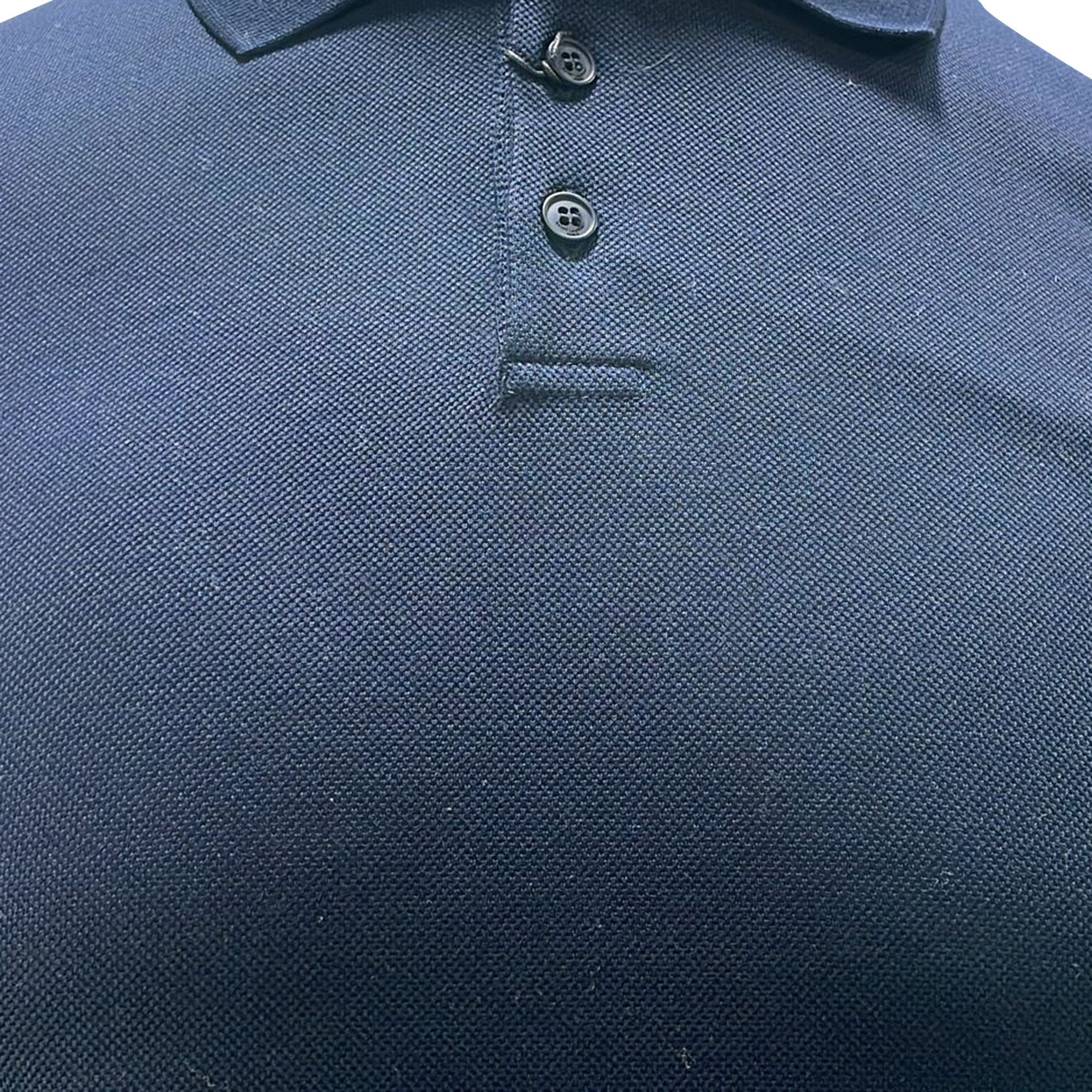 Saint Laurent Paris Saint Laurent Cassandre Embroidered-Logo Polo Shirt in Navy Size US XS / EU 42 / 0 - 2 Thumbnail