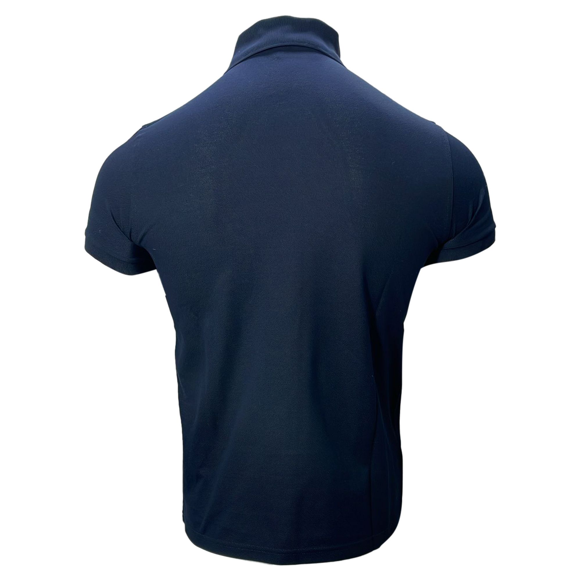 Saint Laurent Paris Saint Laurent Cassandre Embroidered-Logo Polo Shirt in Navy Size US XS / EU 42 / 0 - 4 Thumbnail
