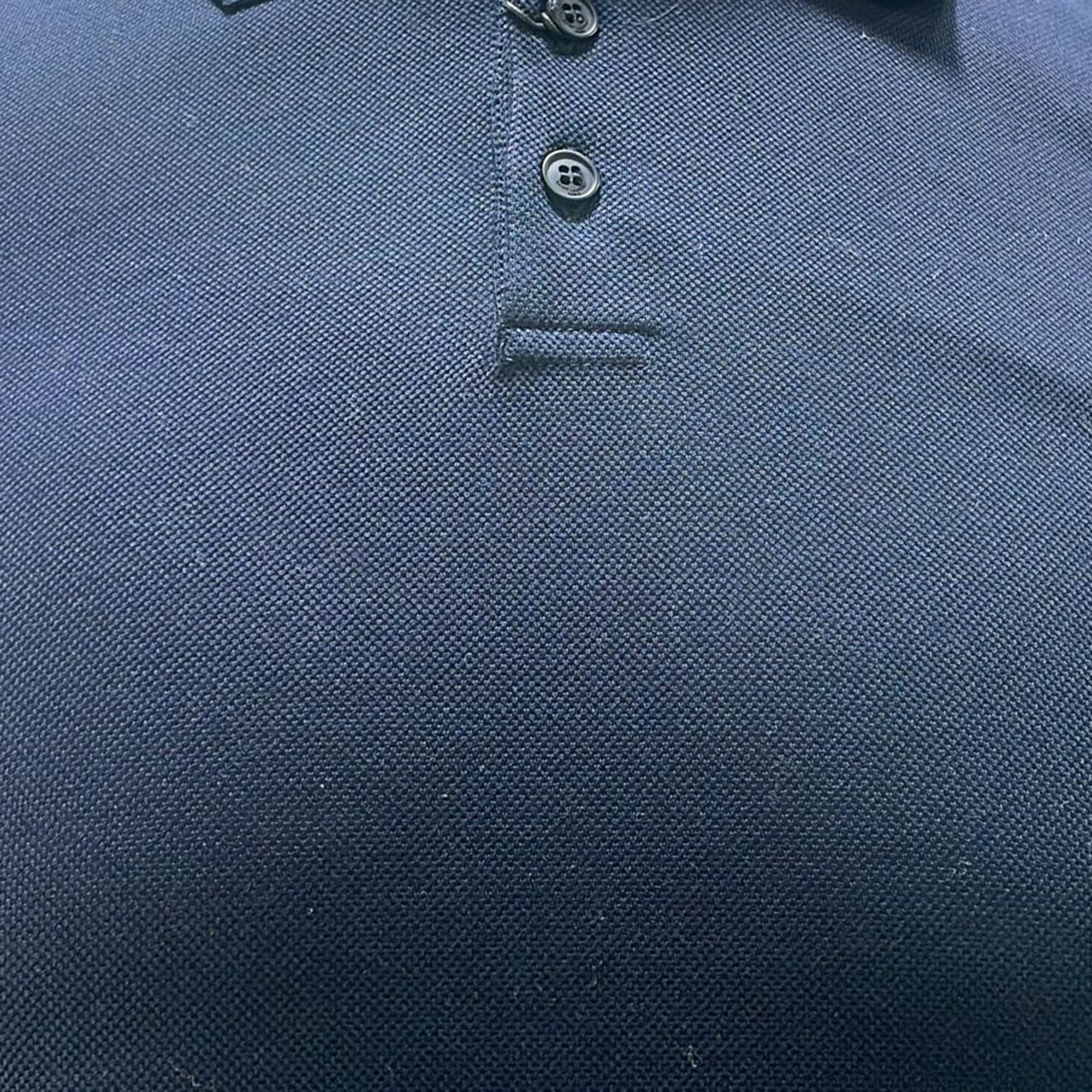 Saint Laurent Paris Saint Laurent Cassandre Embroidered-Logo Polo Shirt in Navy Size US XS / EU 42 / 0 - 2 Thumbnail