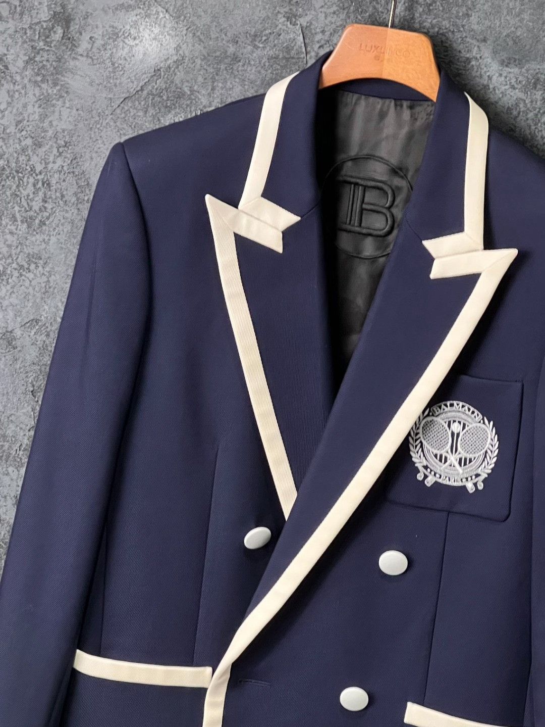 Balmain Balmain Casual Embroidered Blue Suit 40r Men Size 40R - 5 Thumbnail