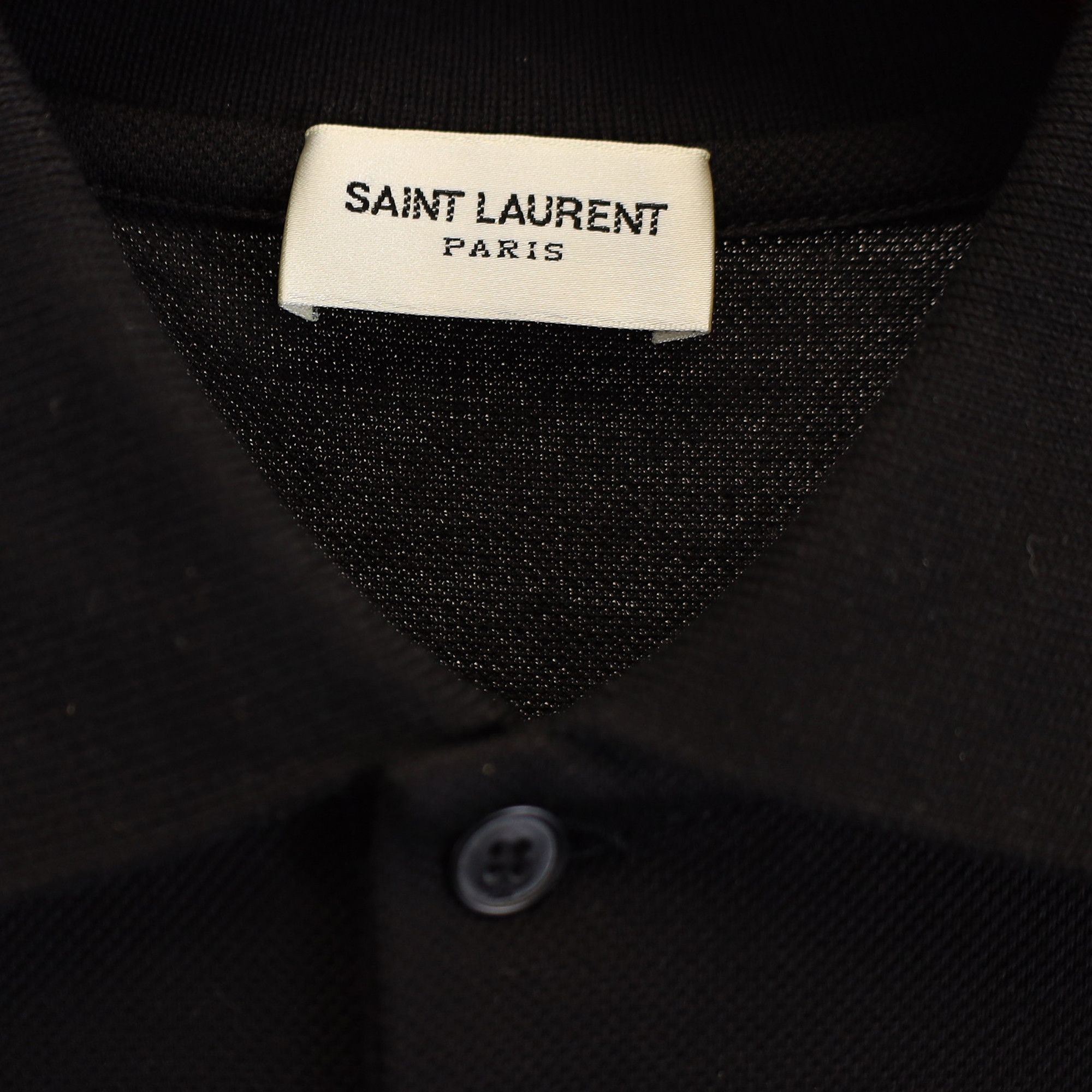 Saint Laurent Paris Saint Laurent Paris Cassandre Polo Shirt in Black Cotton Size US S / EU 44-46 / 1 - 2 Thumbnail