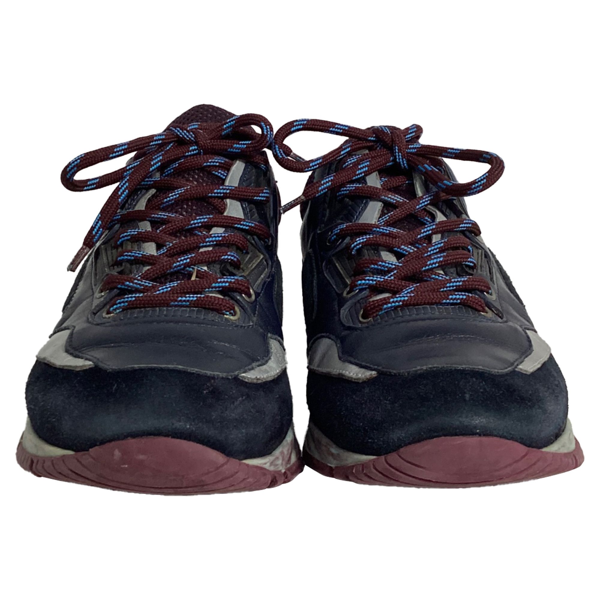 Lanvin Lanvin Runners DS Sneakers in Blue Suede and Leather Size US 6.5 / EU 39-40 - 2 Thumbnail