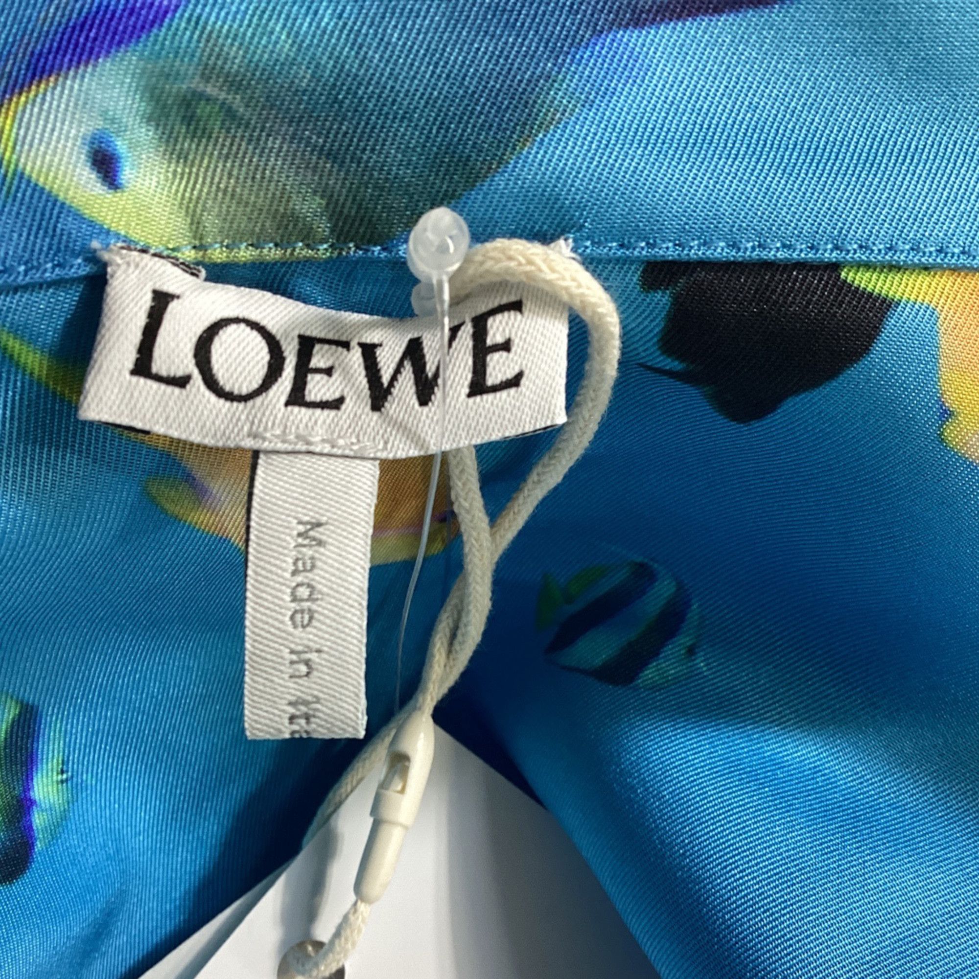 Loewe Loewe Printed Convertible-Collar Shirt in Blue Silk Size US XXL / EU 58 / 5 - 6 Thumbnail