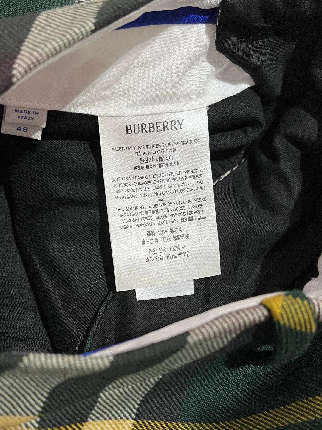 Burberry Burberry Wool Plaid Green Formal Trousers 40r Men Size 40R - 8 Thumbnail