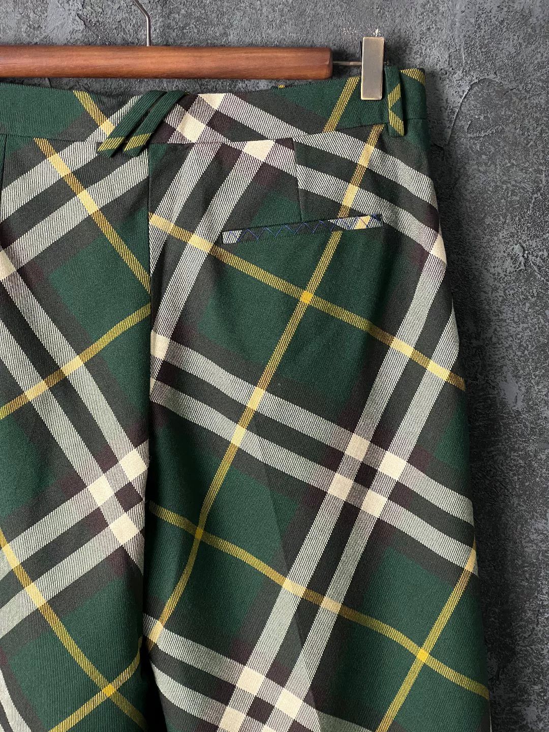 Burberry Burberry Wool Plaid Green Formal Trousers 40r Men Size 40R - 6 Thumbnail