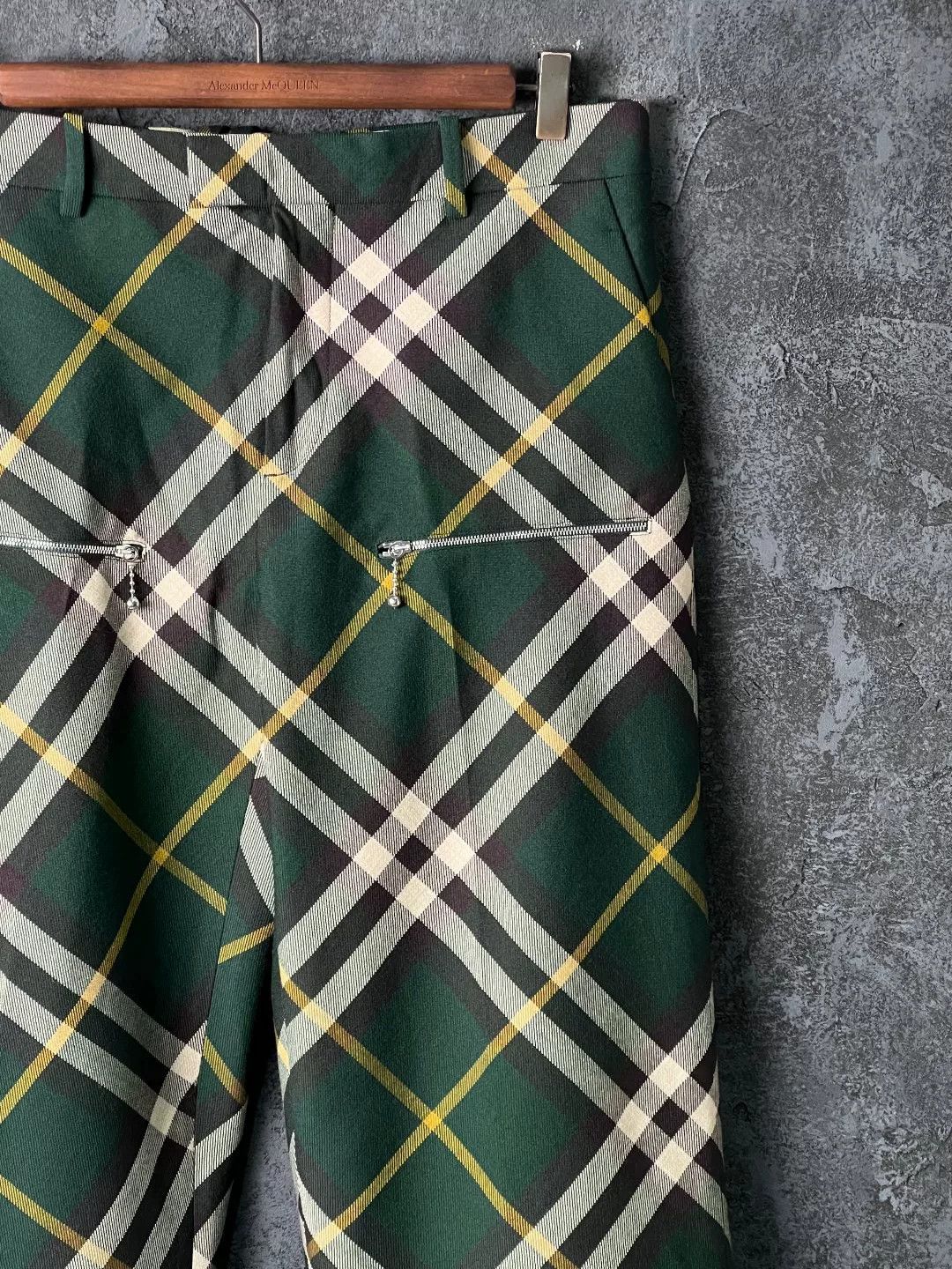 Burberry Burberry Wool Plaid Green Formal Trousers 40r Men Size 40R - 3 Thumbnail