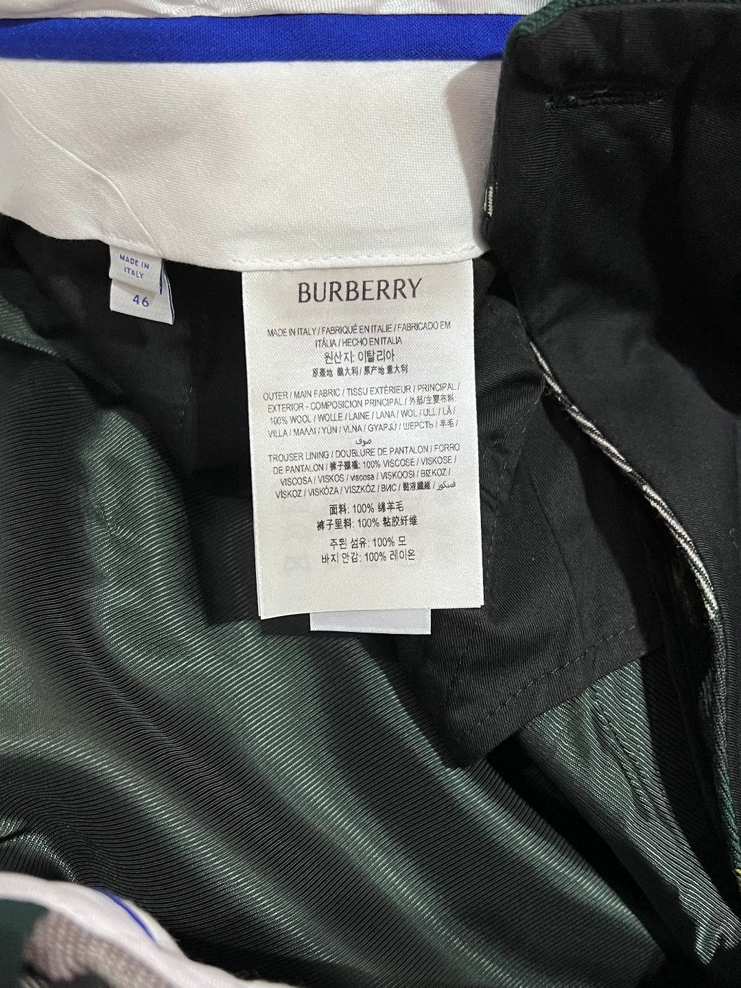 Burberry Burberry Casual Plaid Green Formal Trousers 40r Men Size 40R - 8 Thumbnail