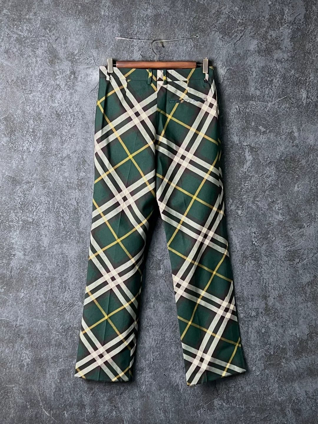 Burberry Burberry Casual Plaid Green Formal Trousers 40r Men Size 40R - 2 Thumbnail