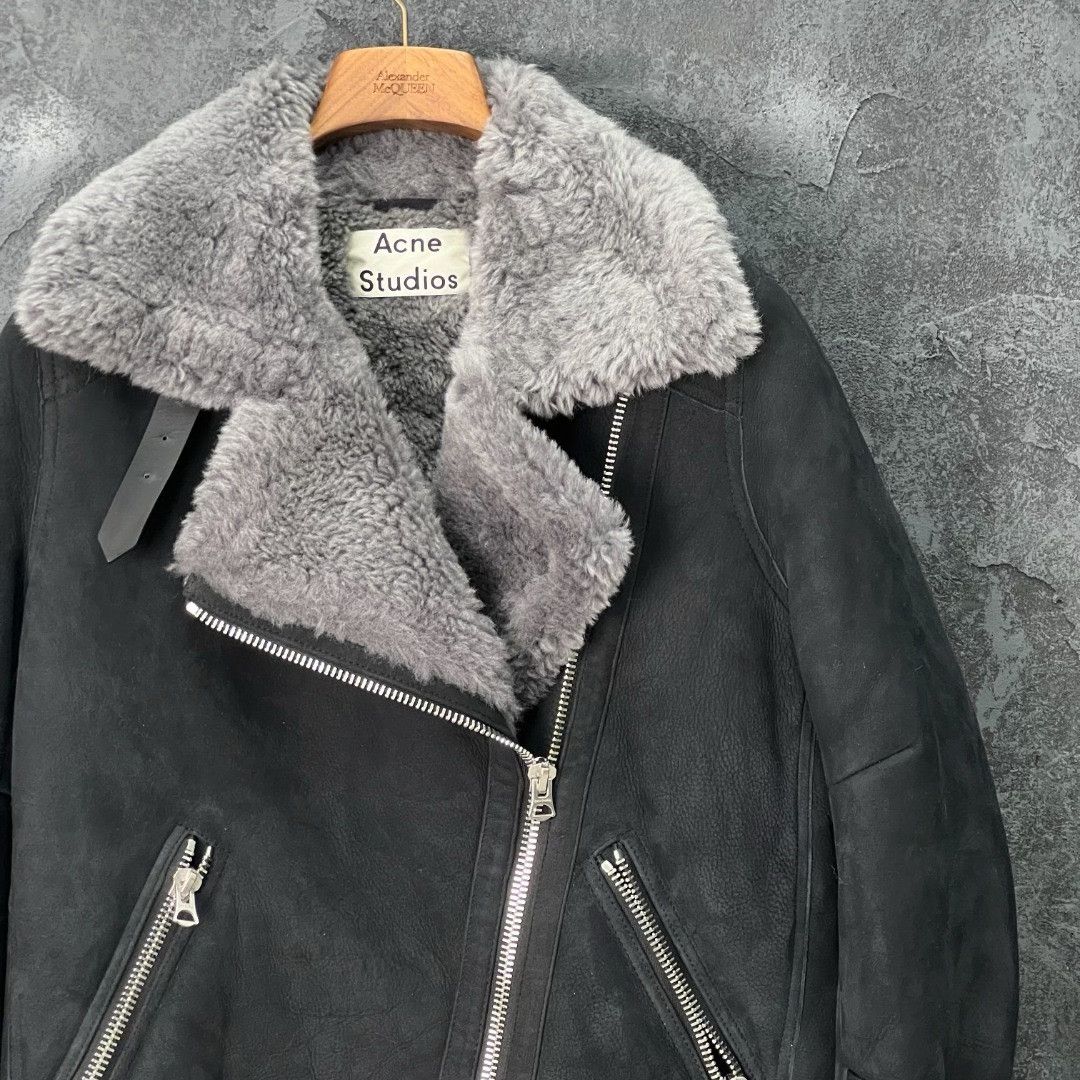 Acne Studios Acne Studios Thermal Gray Leather Jacket M Women Size M / US 6-8 / IT 42-44 - 3 Thumbnail