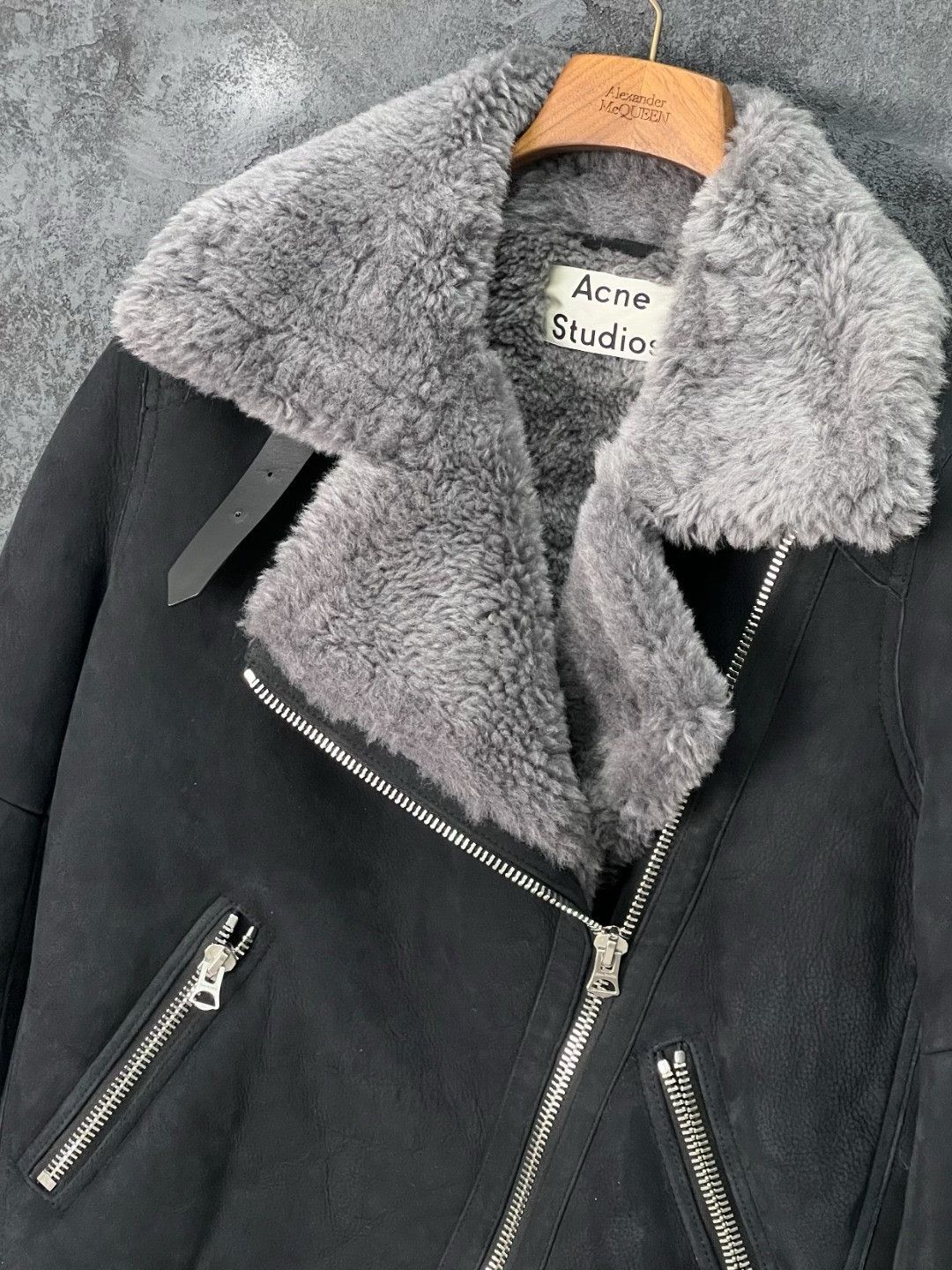 Acne Studios Acne Studios Thermal Gray Leather Jacket M Women Size M / US 6-8 / IT 42-44 - 4 Thumbnail